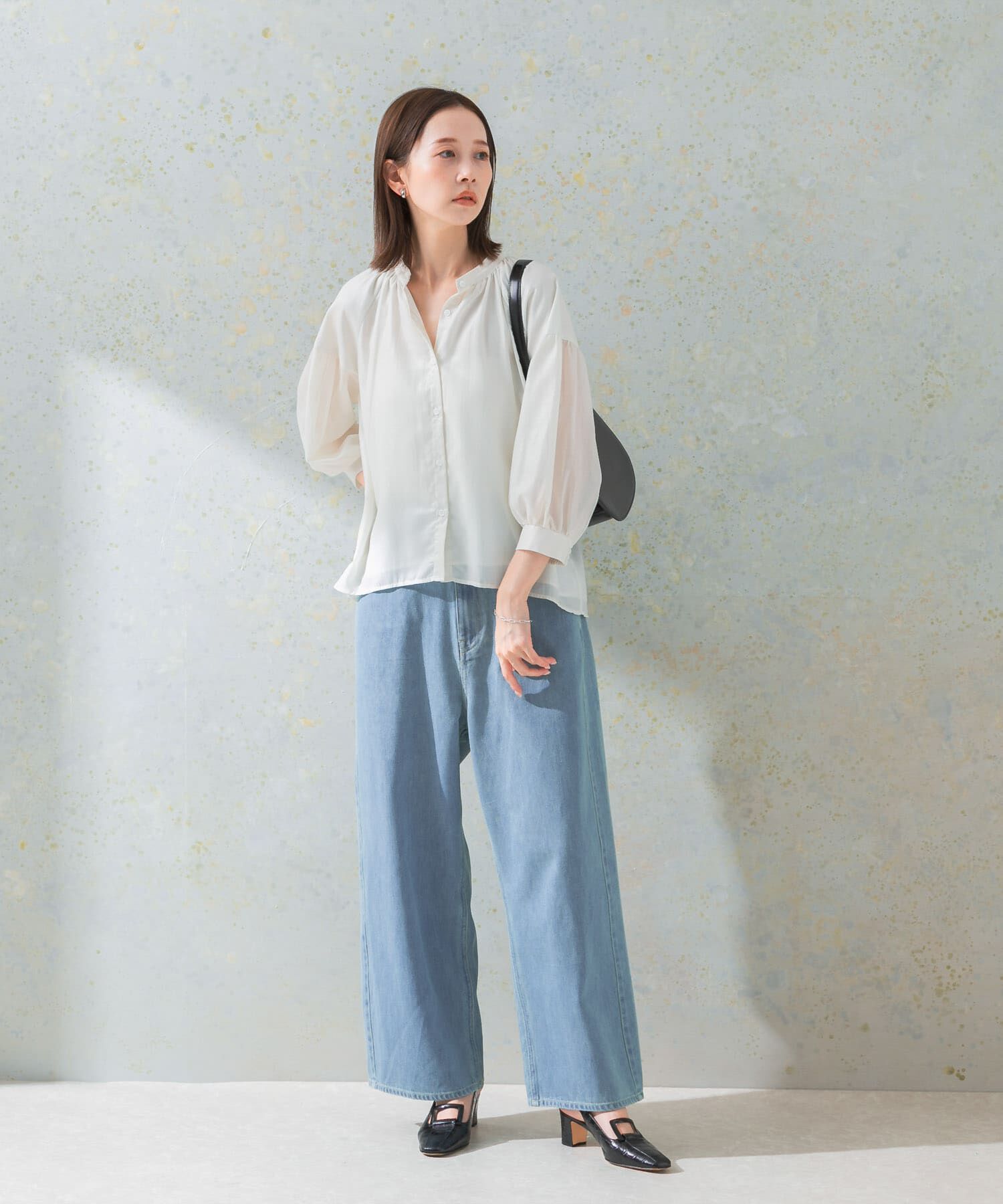 URBAN RESEARCH ROSSO「チンツシアーギャザーブラウス」|シャツ・ブラウス|