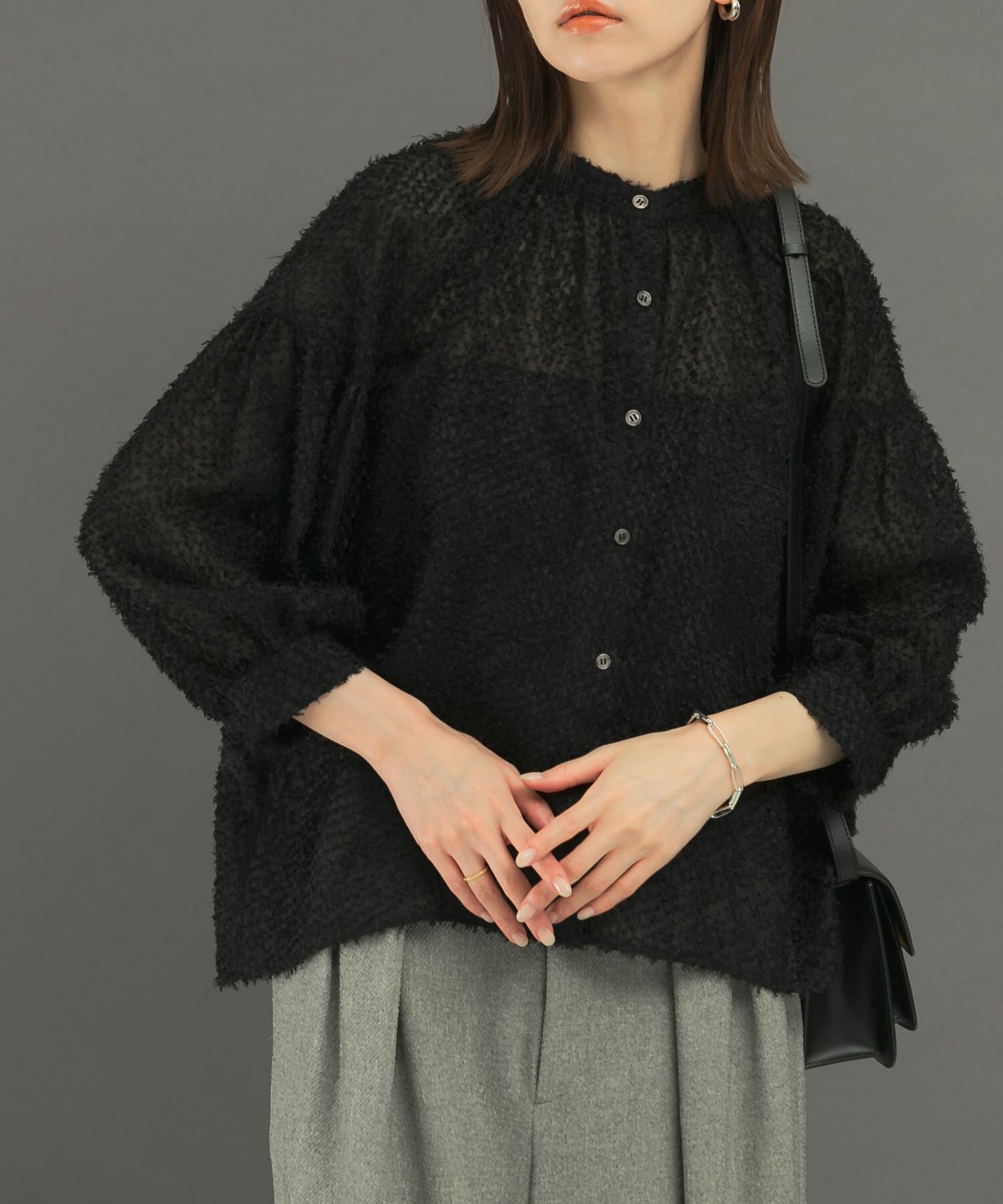 URBAN RESEARCH ROSSO「チンツシアーギャザーブラウス」|シャツ・ブラウス|