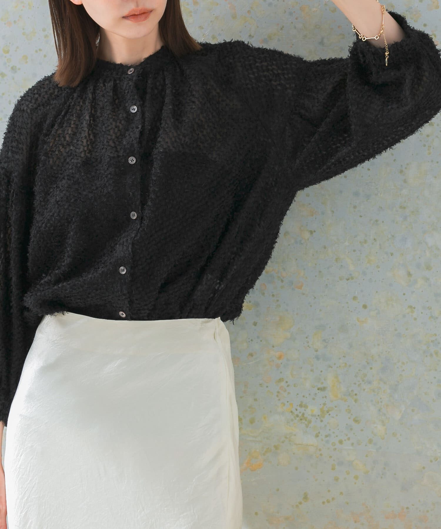 URBAN RESEARCH ROSSO「チンツシアーギャザーブラウス」|シャツ・ブラウス|