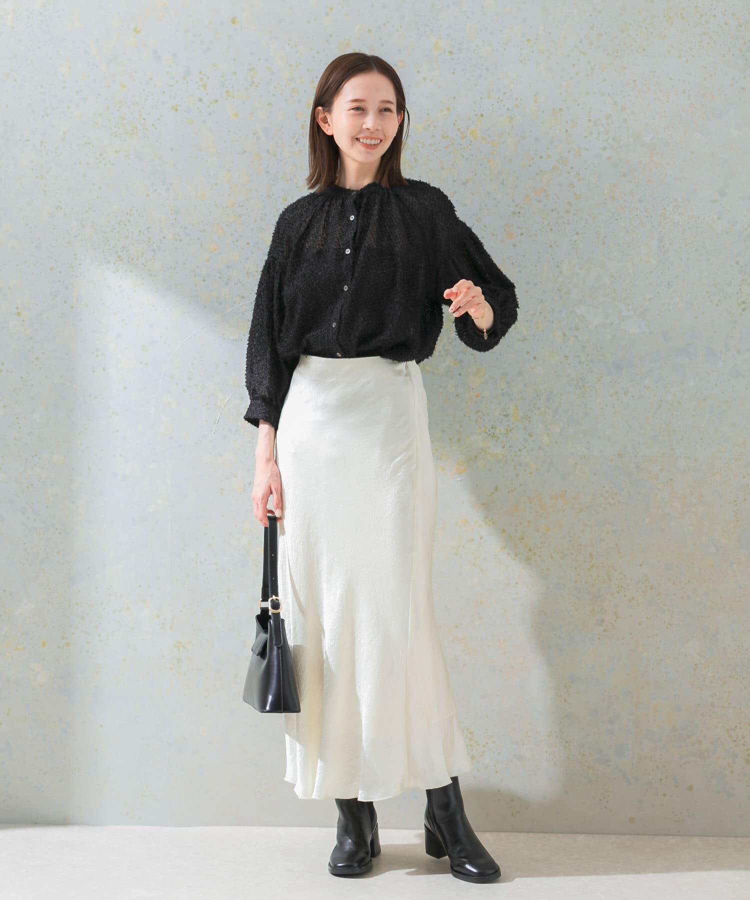 URBAN RESEARCH ROSSO「チンツシアーギャザーブラウス」|シャツ・ブラウス|