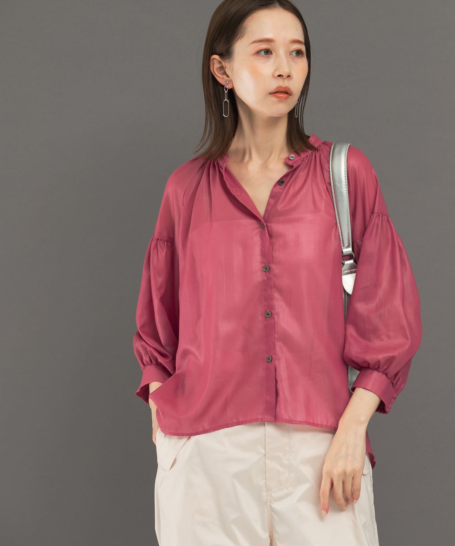 URBAN RESEARCH ROSSO「チンツシアーギャザーブラウス」|シャツ・ブラウス|