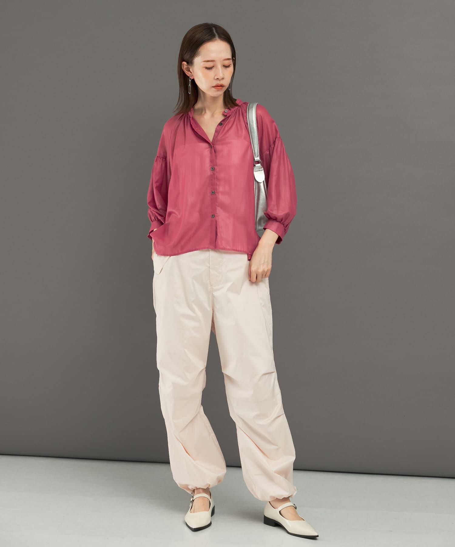 URBAN RESEARCH ROSSO「チンツシアーギャザーブラウス」|シャツ・ブラウス|