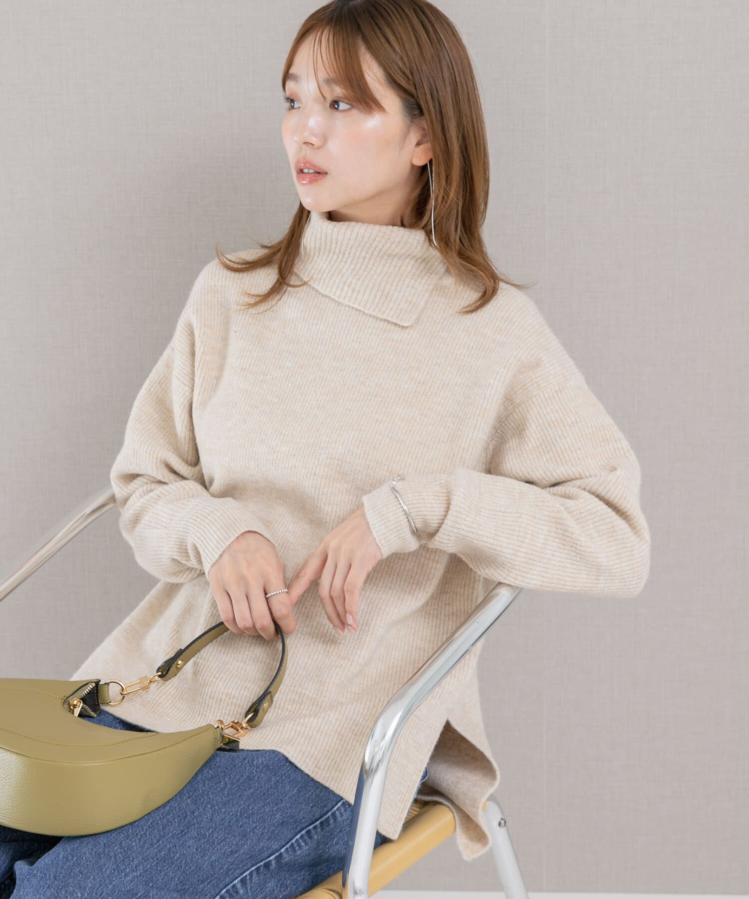 URBAN RESEARCH ROSSO「スリットタートルネックニット」|ニット・セーター|