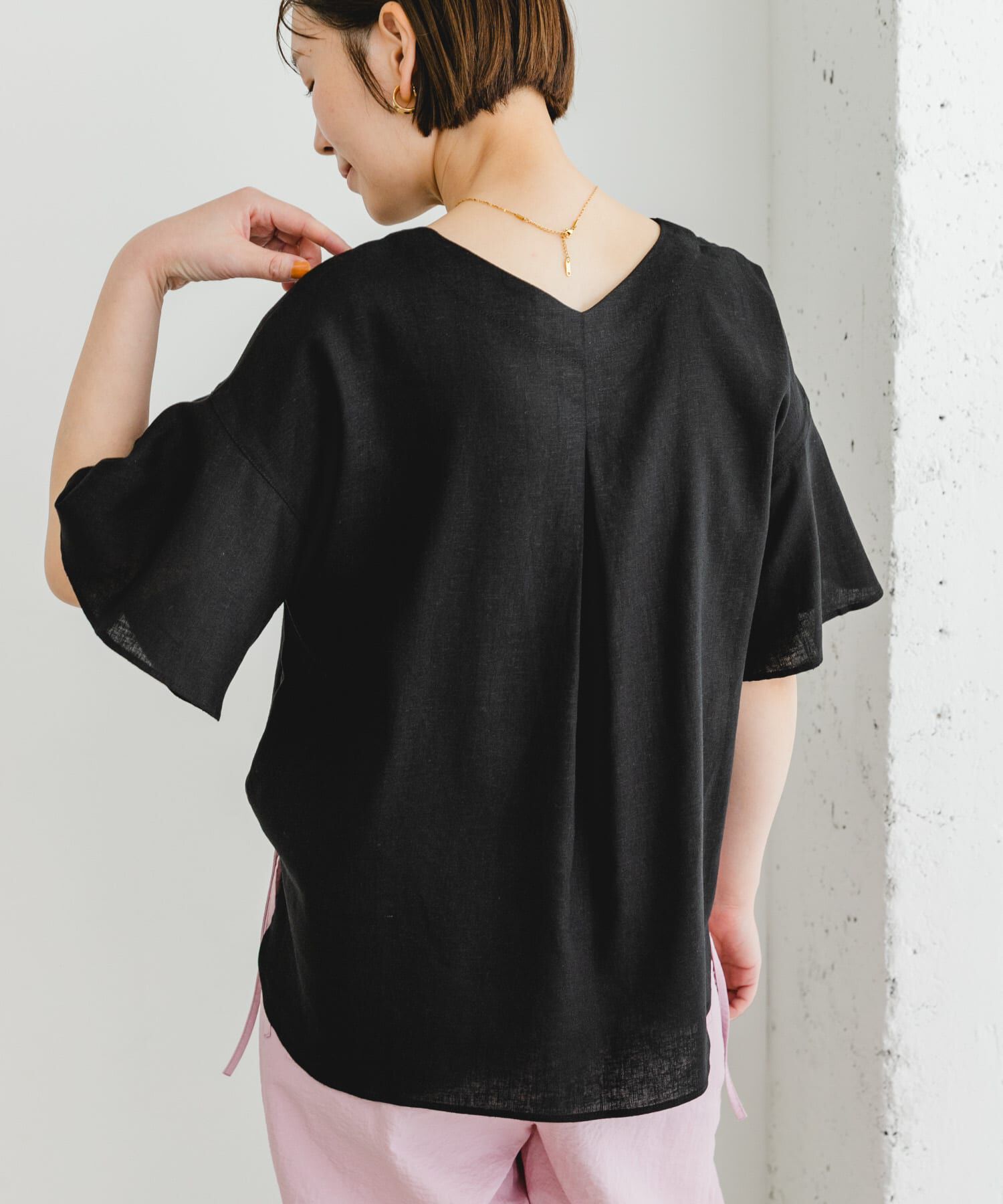 URBAN RESEARCH ROSSO「F by ROSSO　リネンフレアスリーブブラウス」|シャツ・ブラウス|