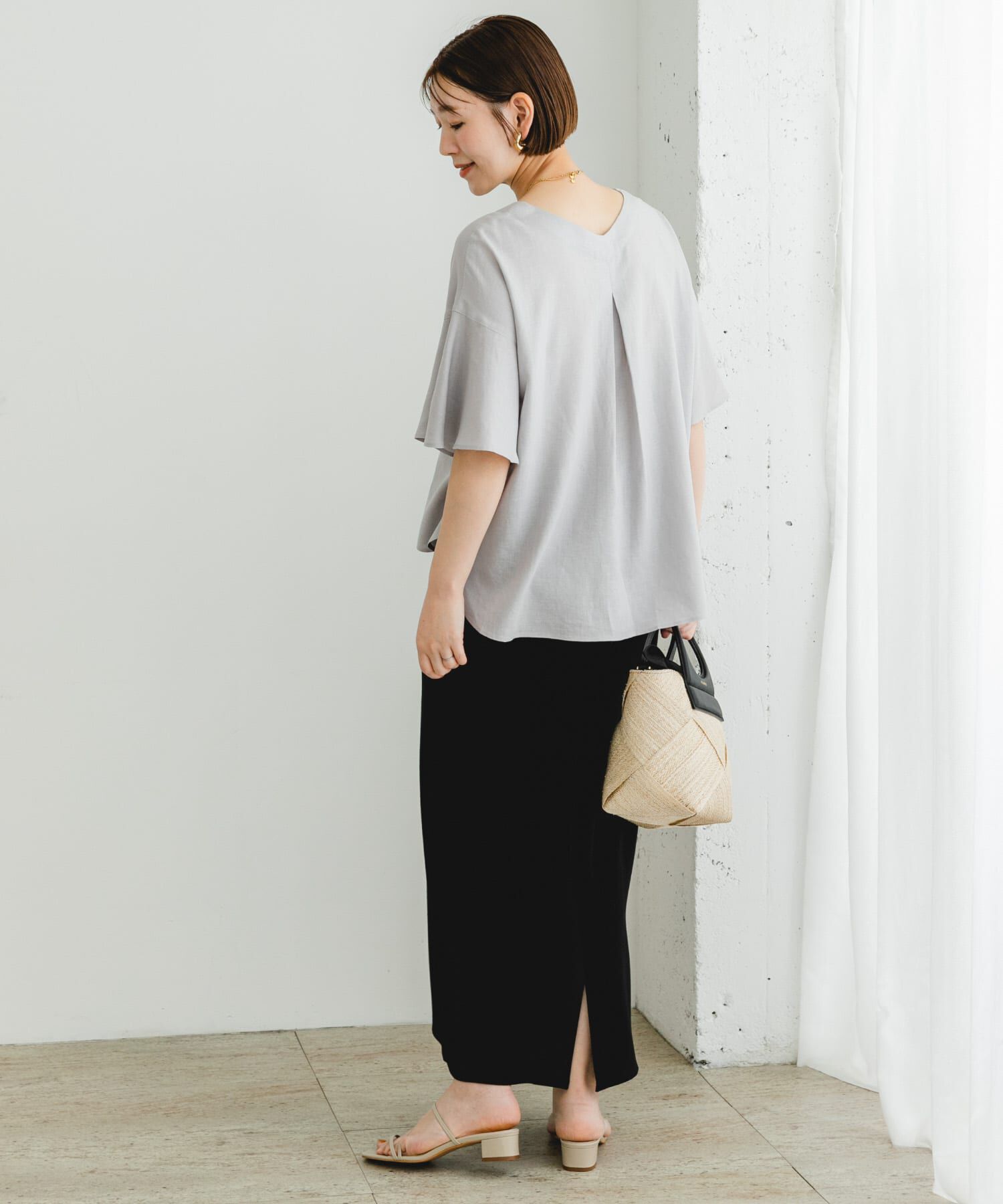 URBAN RESEARCH ROSSO「F by ROSSO　リネンフレアスリーブブラウス」|シャツ・ブラウス|