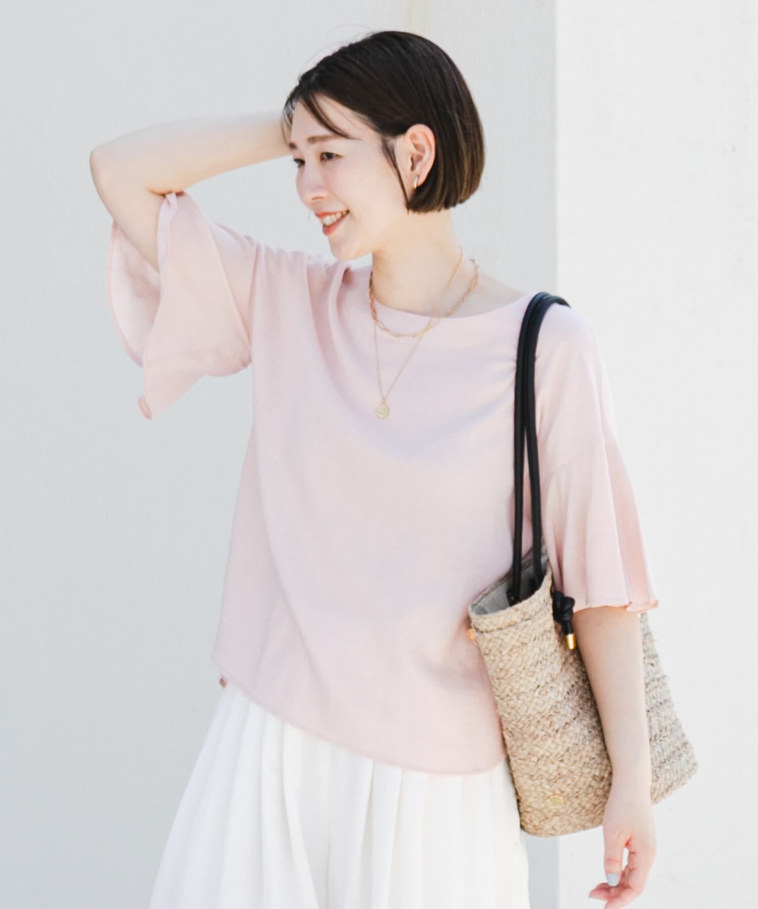 URBAN RESEARCH ROSSO「F by ROSSO　リネンフレアスリーブブラウス」|シャツ・ブラウス|