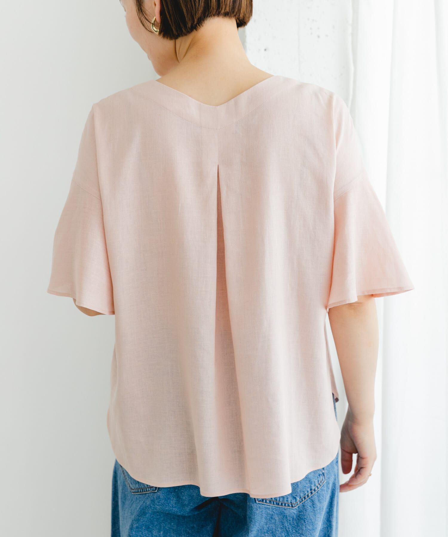 URBAN RESEARCH ROSSO「F by ROSSO　リネンフレアスリーブブラウス」|シャツ・ブラウス|