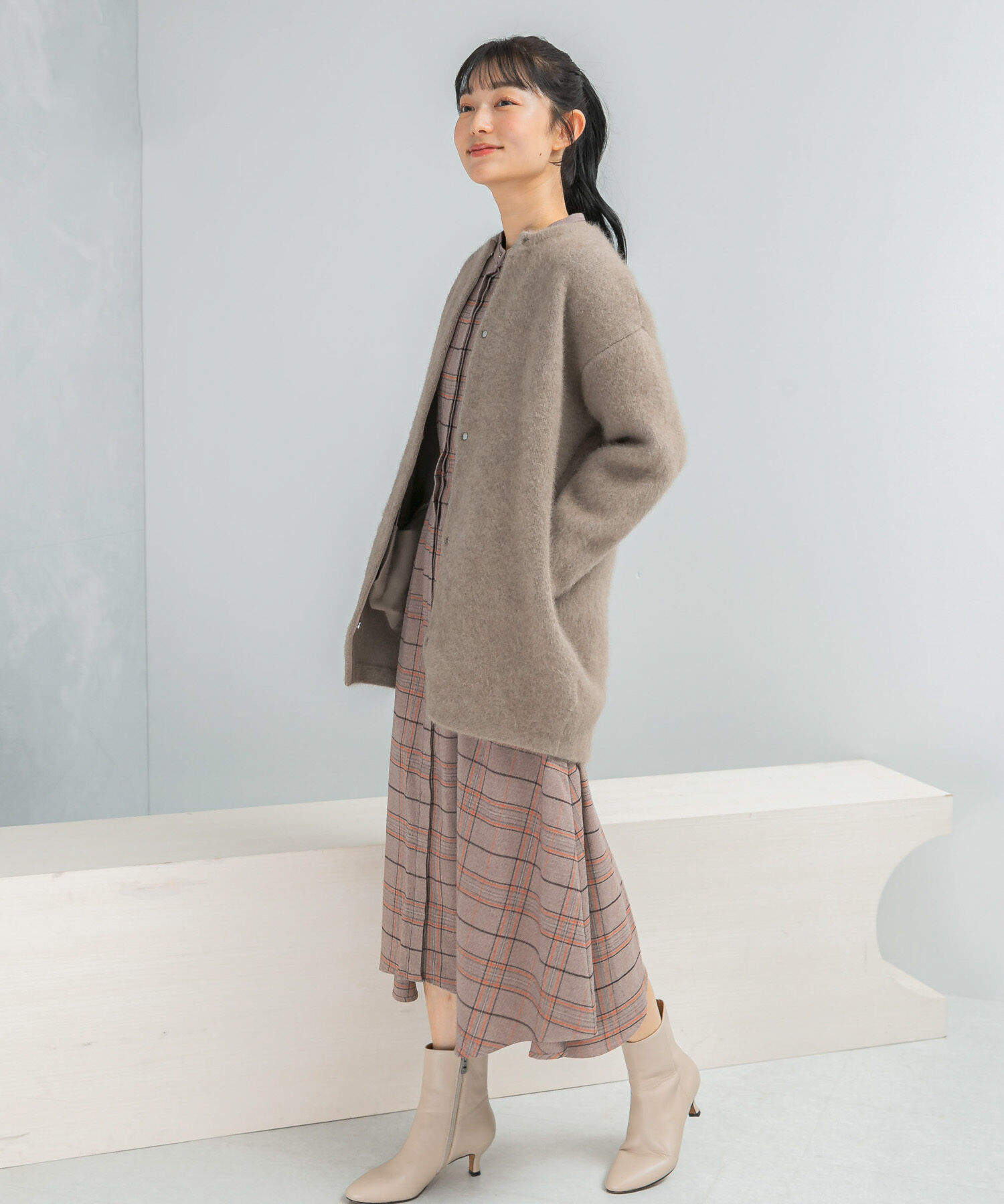 URBAN RESEARCH ROSSO「『WEB限定』イレギュラーヘムワンピース」|ワンピース|ブラウン