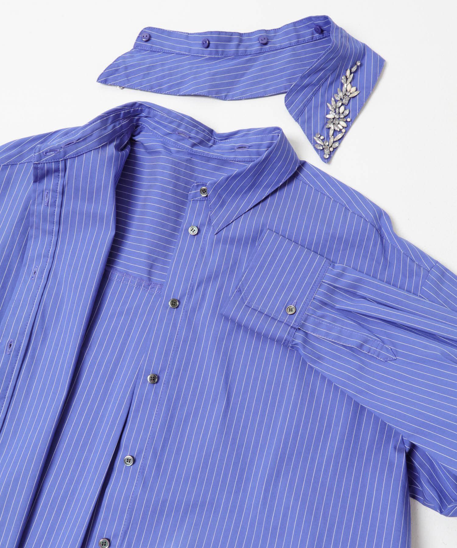 URBAN RESEARCH ROSSO「2WAYビジュー付オーバーシャツ」|シャツ・ブラウス|