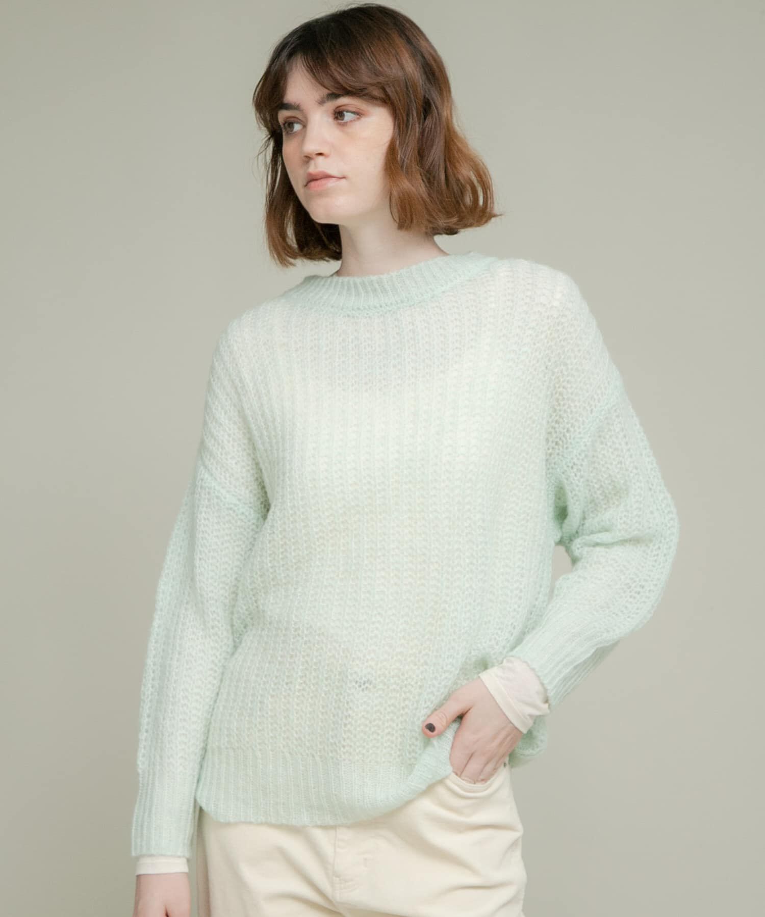 Sonny Label 「『WEB/一部店舗限定』ヘアリーローゲージニット」|ニット・セーター|