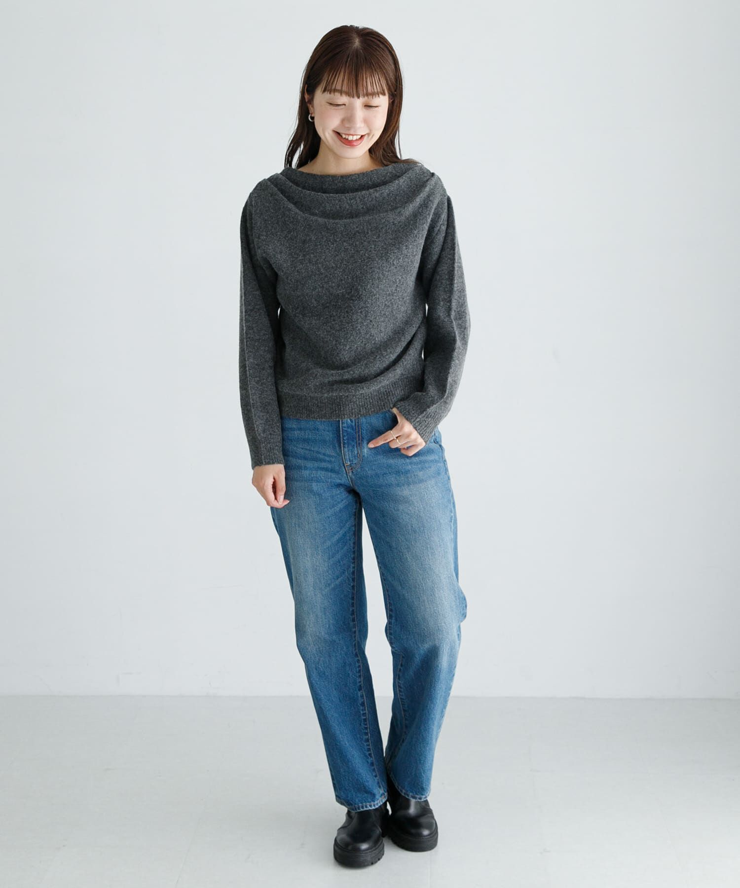 Sonny Label 「『WEB限定』ドレープニットプルオーバー」|ニット・セーター|