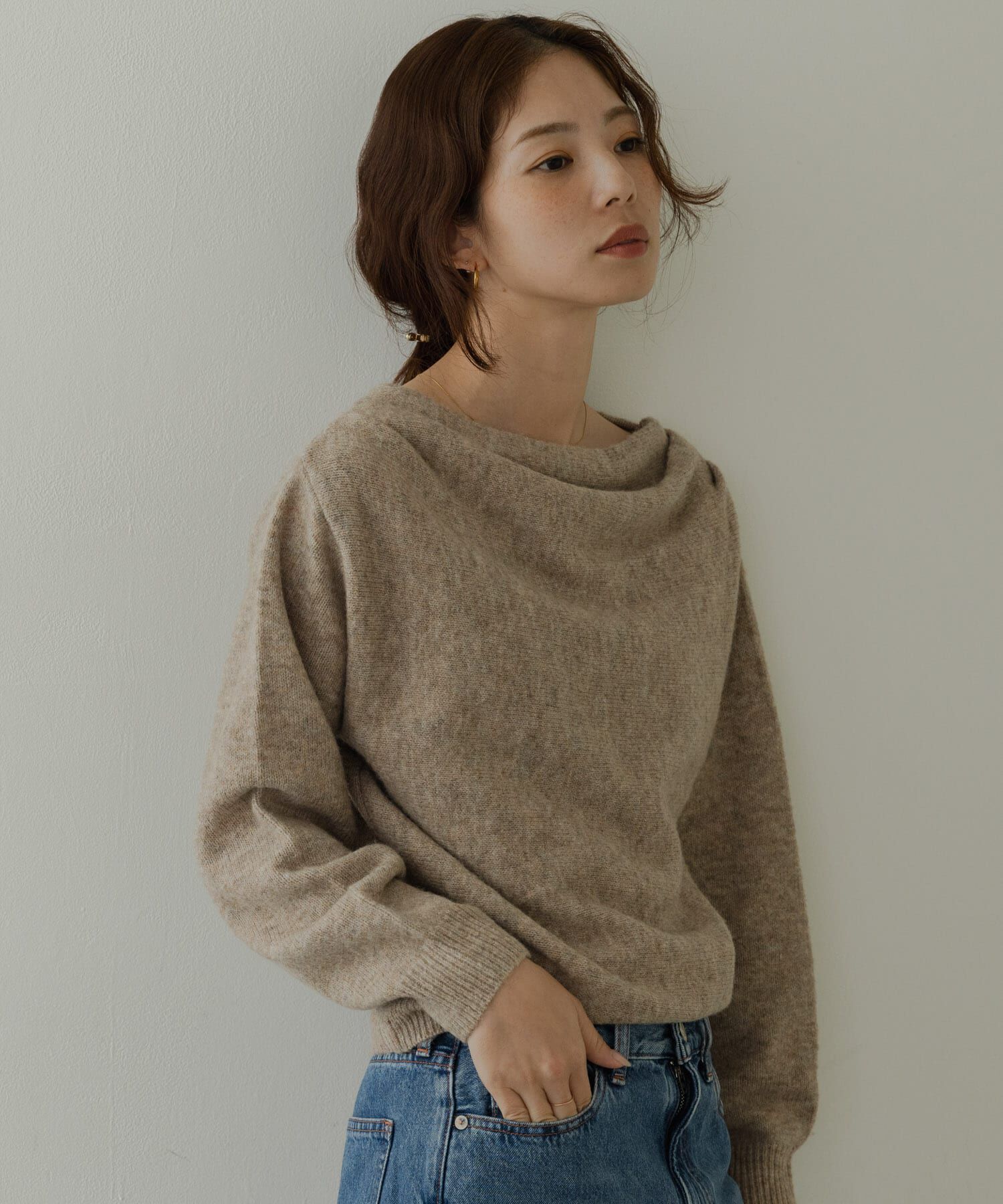 Sonny Label 「『WEB限定』ドレープニットプルオーバー」|ニット・セーター|