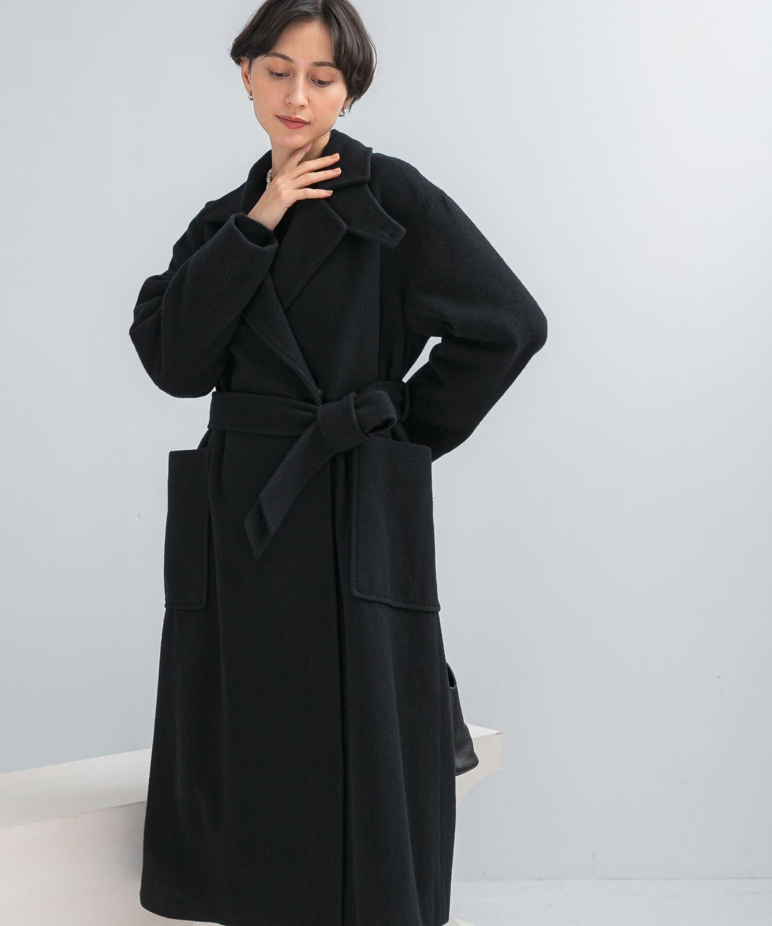 URBAN RESEARCH ROSSO「ウールカシミヤコート」|ノーカラーコート|