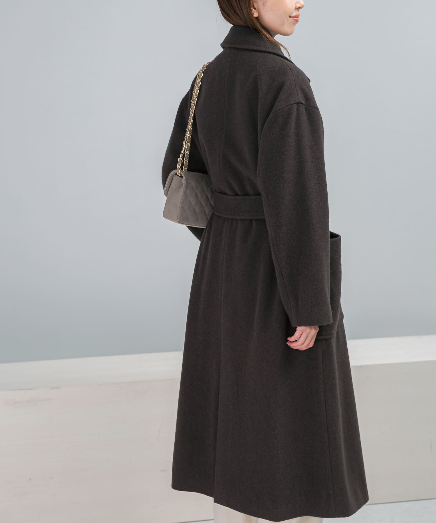 URBAN RESEARCH ROSSO「ウールカシミヤコート」|ノーカラーコート|