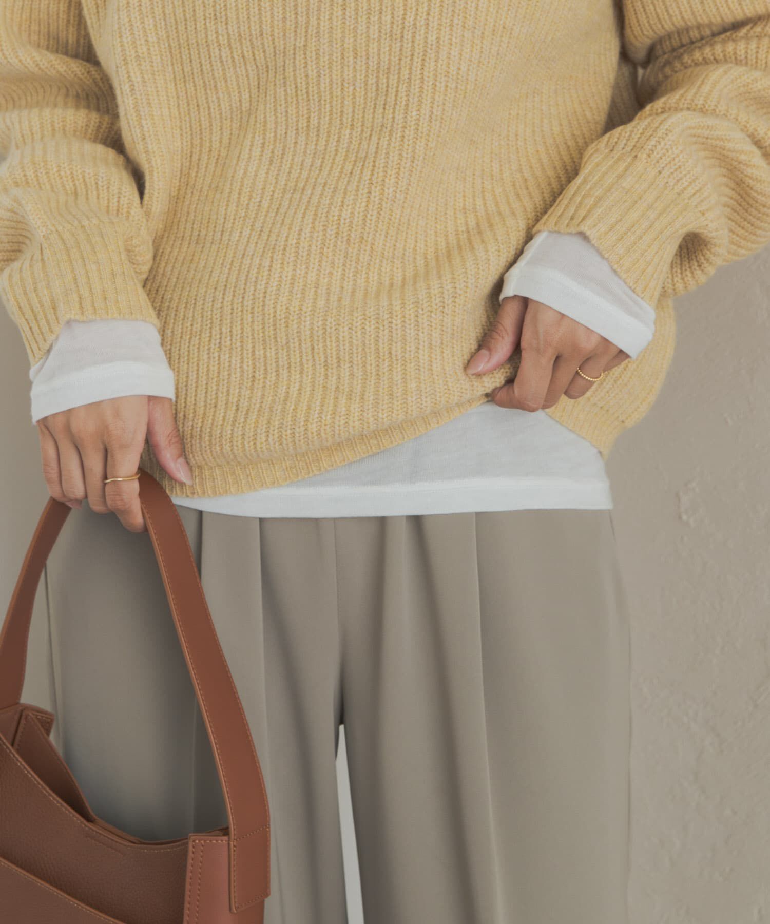 URBAN RESEARCH DOORS「カシミヤシルク混タートルネックカットソー」|Tシャツ・カットソー|