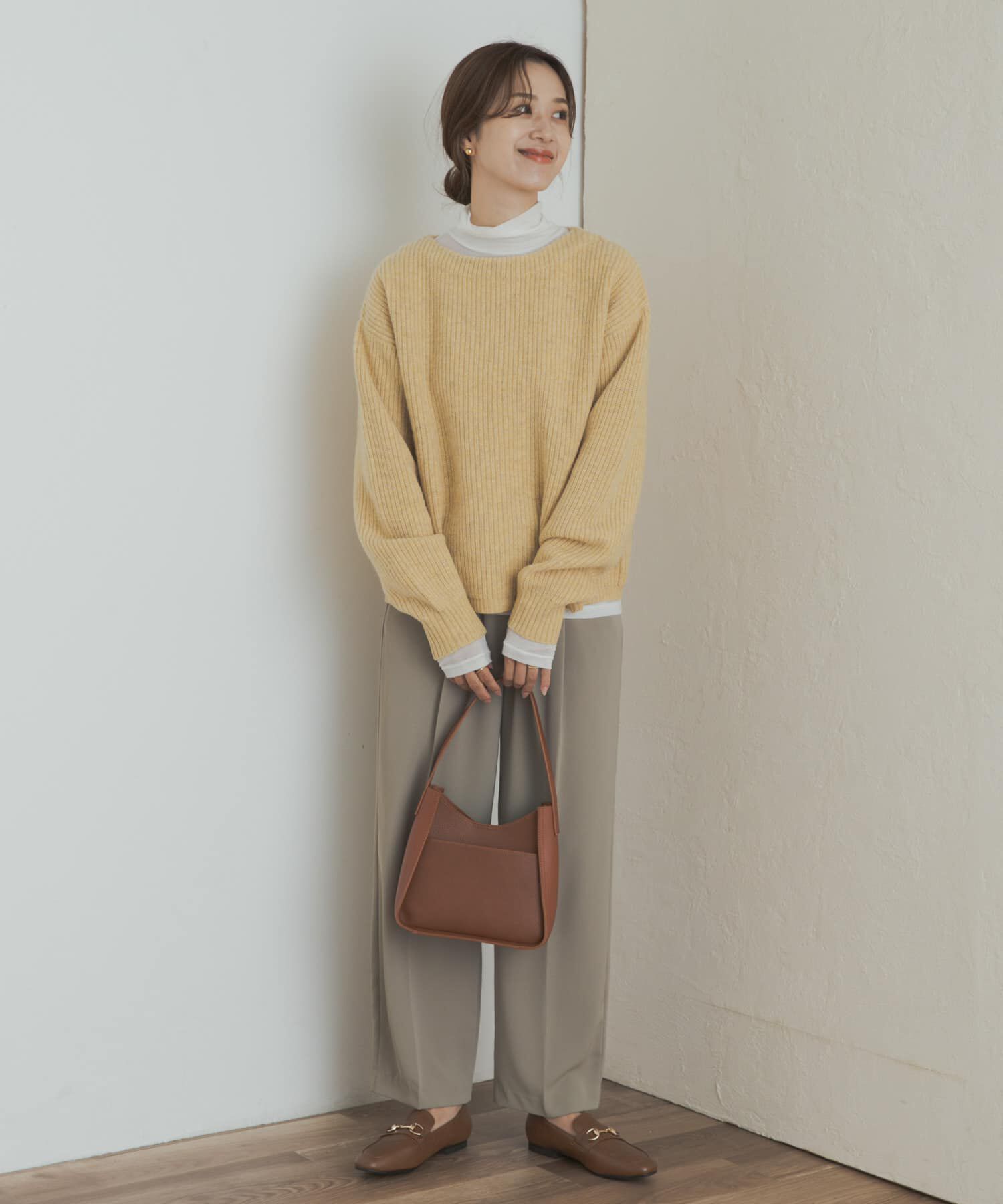 URBAN RESEARCH DOORS「カシミヤシルク混タートルネックカットソー」|Tシャツ・カットソー|