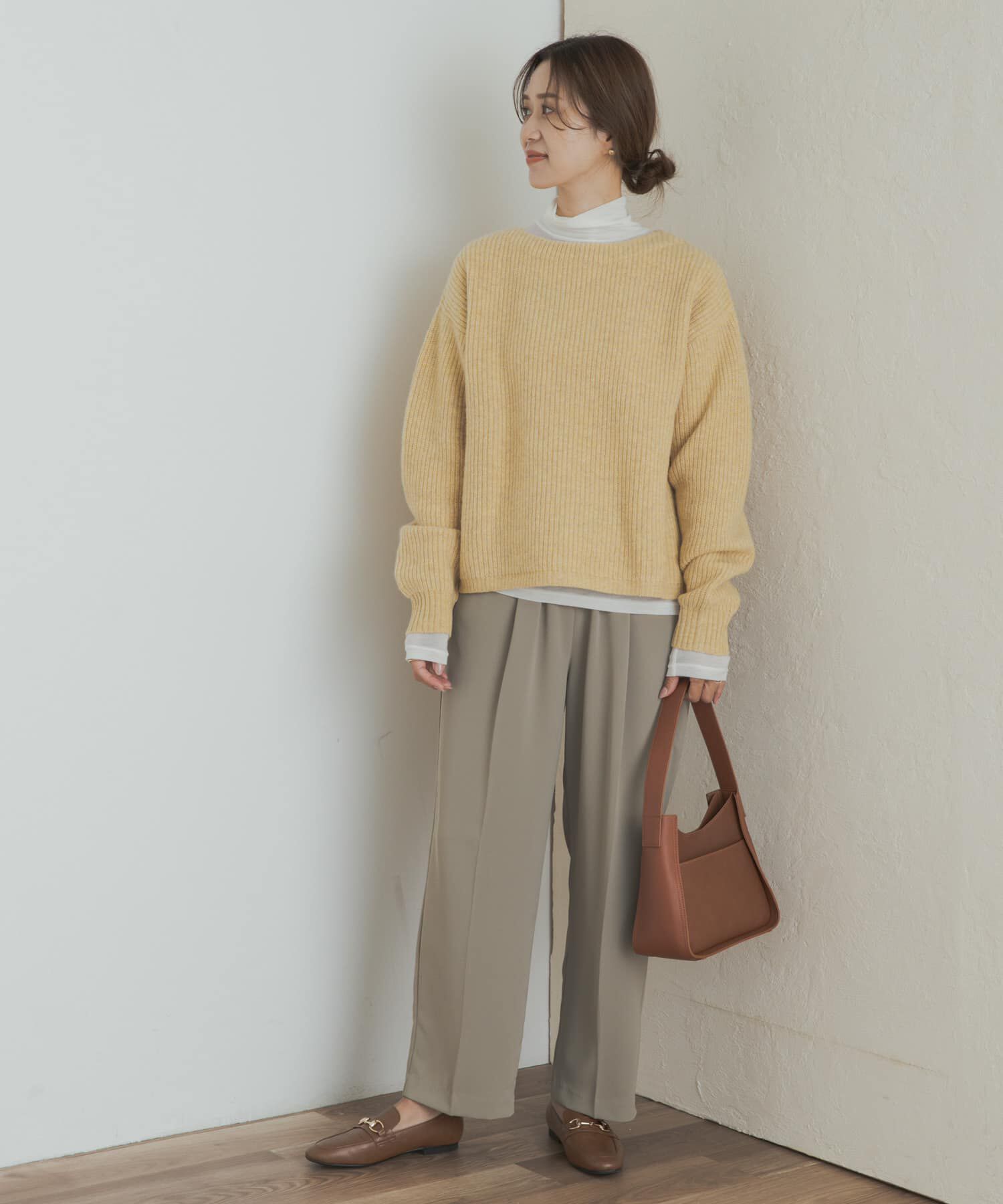 URBAN RESEARCH DOORS「カシミヤシルク混タートルネックカットソー」|Tシャツ・カットソー|