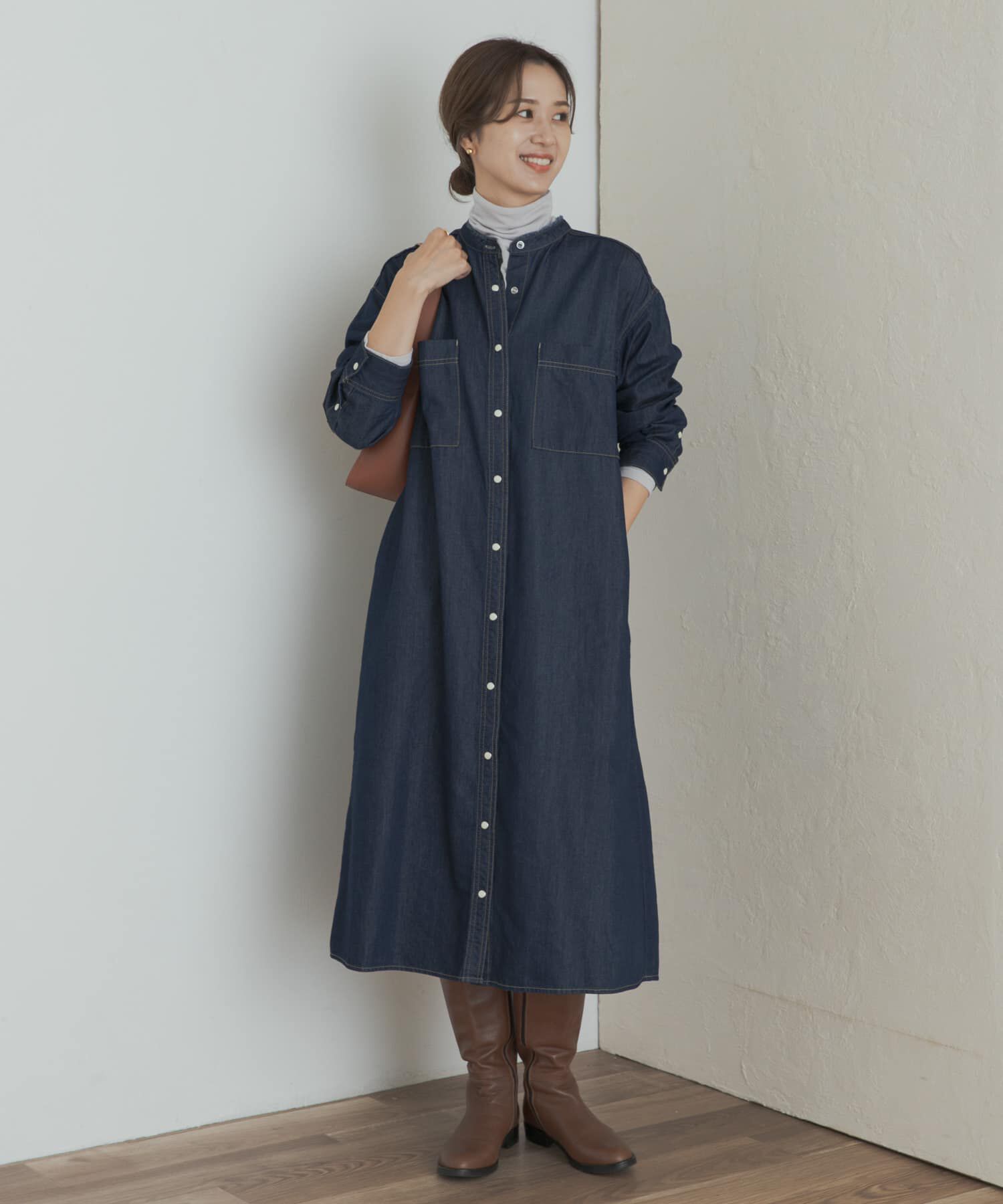 URBAN RESEARCH DOORS「カシミヤシルク混タートルネックカットソー」|Tシャツ・カットソー|