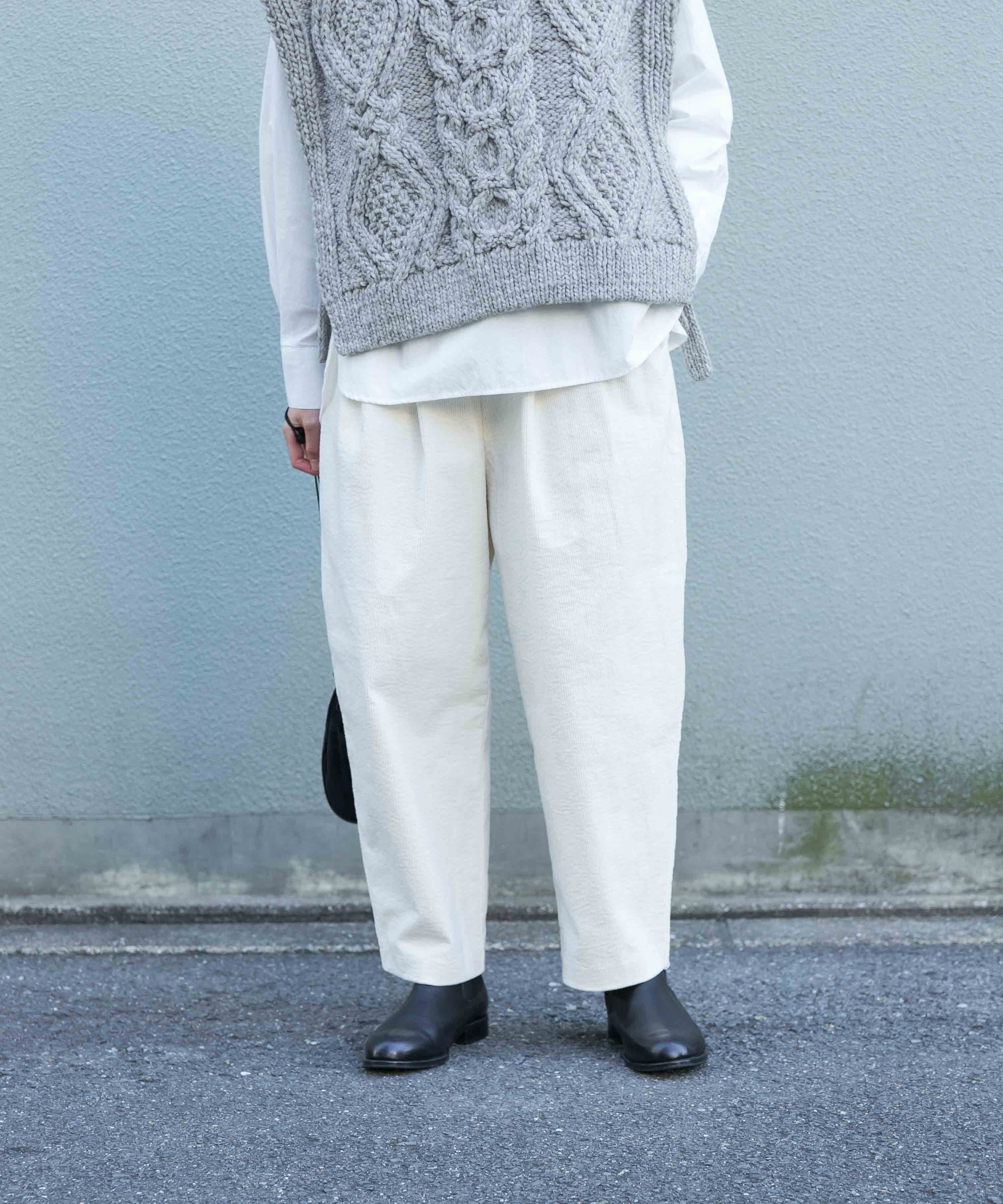 かぐれ「コーデュロイテーパードパンツ」|その他|アイボリー