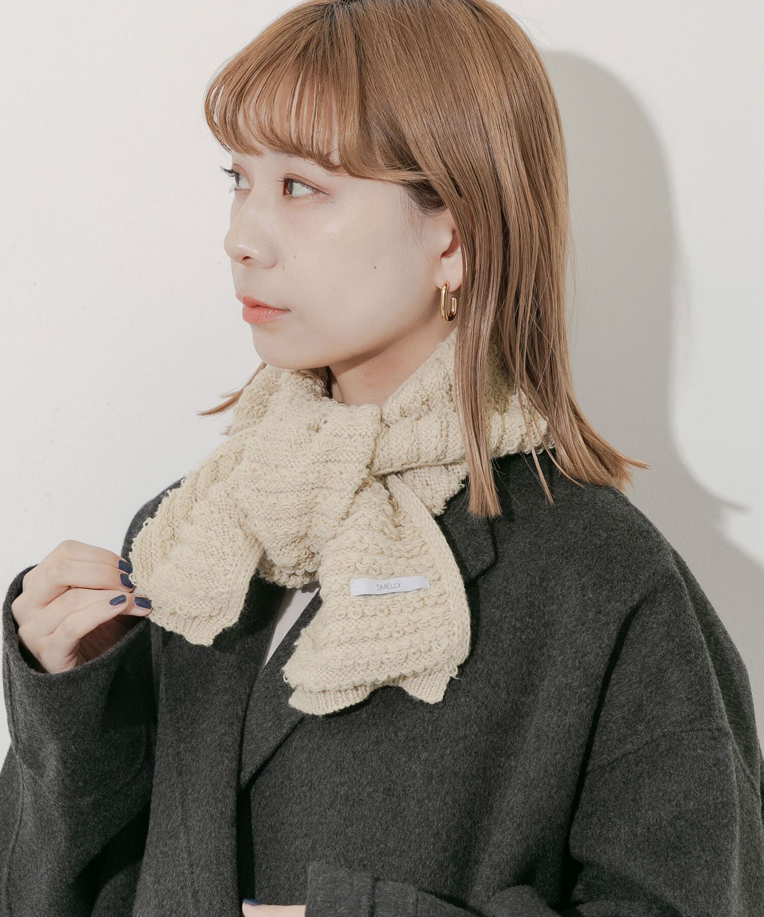 SMELLY「コンパクトニットマフラー」|マフラー|