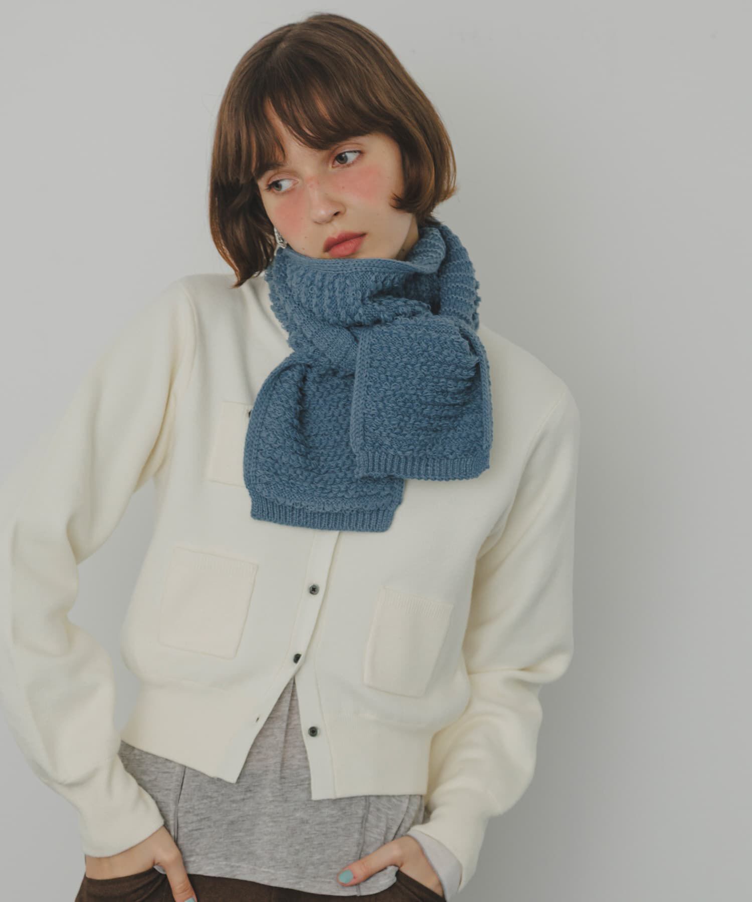 SMELLY「コンパクトニットマフラー」|マフラー|