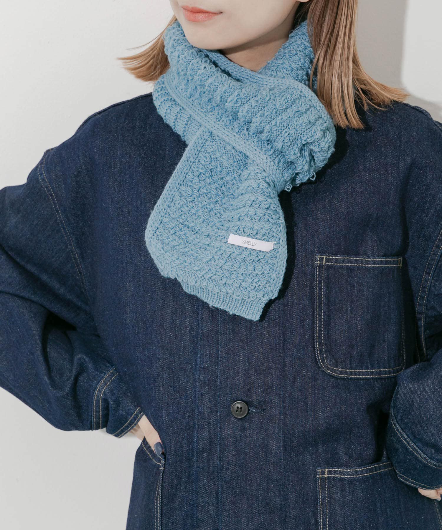 SMELLY「コンパクトニットマフラー」|マフラー|