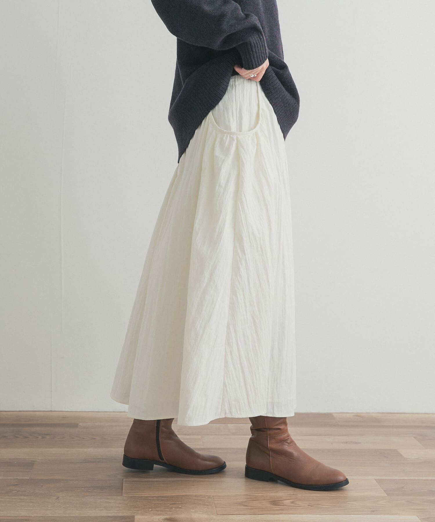 URBAN RESEARCH DOORS「サイドポケットギャザースカート」|スカート|