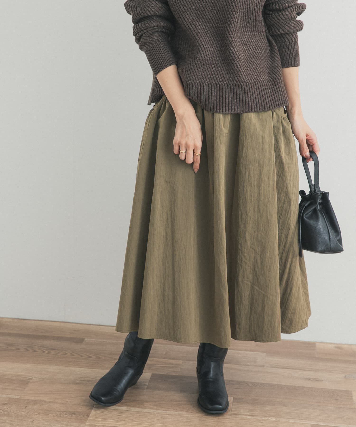 URBAN RESEARCH DOORS「サイドポケットギャザースカート」|スカート|