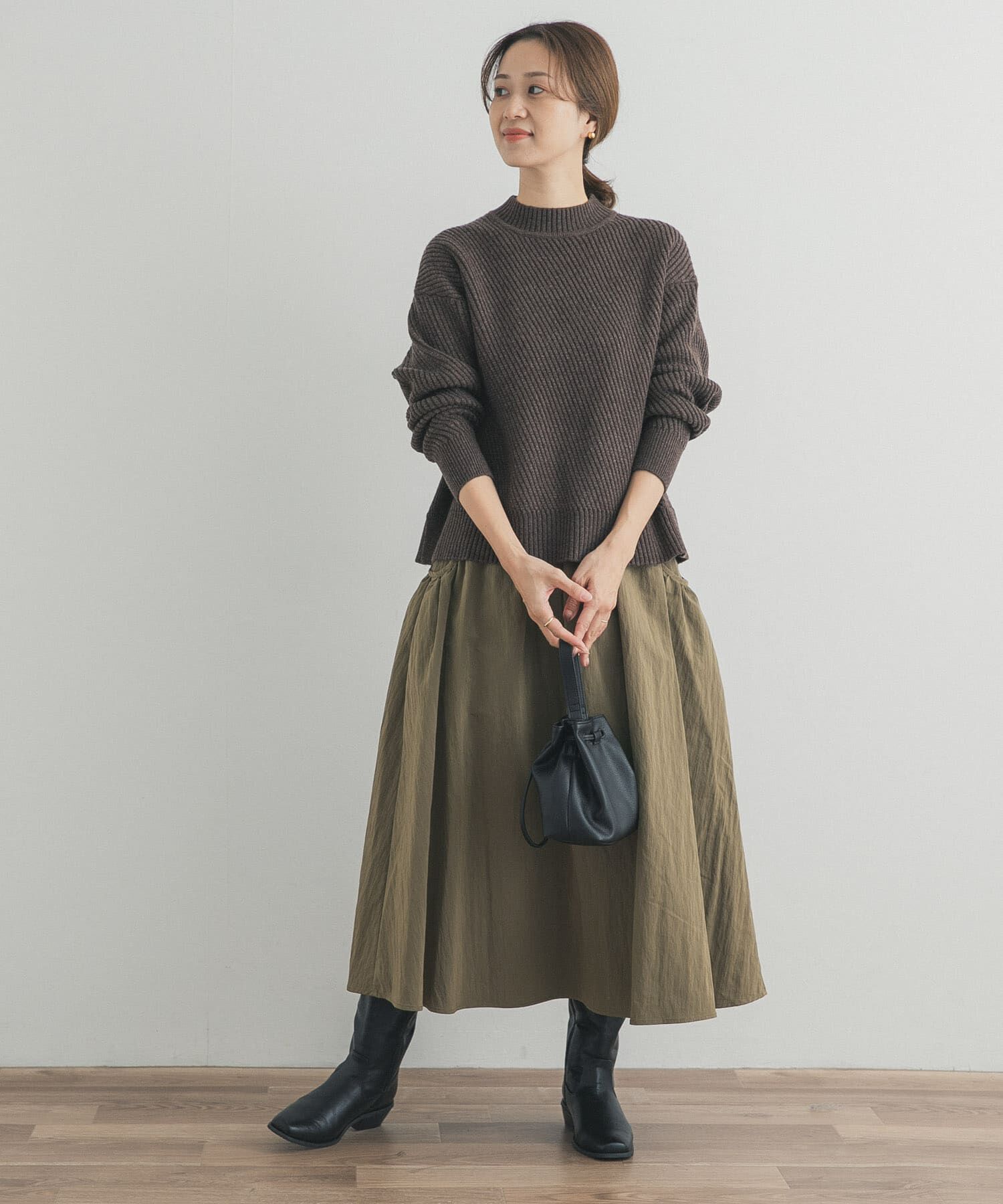 URBAN RESEARCH DOORS「サイドポケットギャザースカート」|スカート|