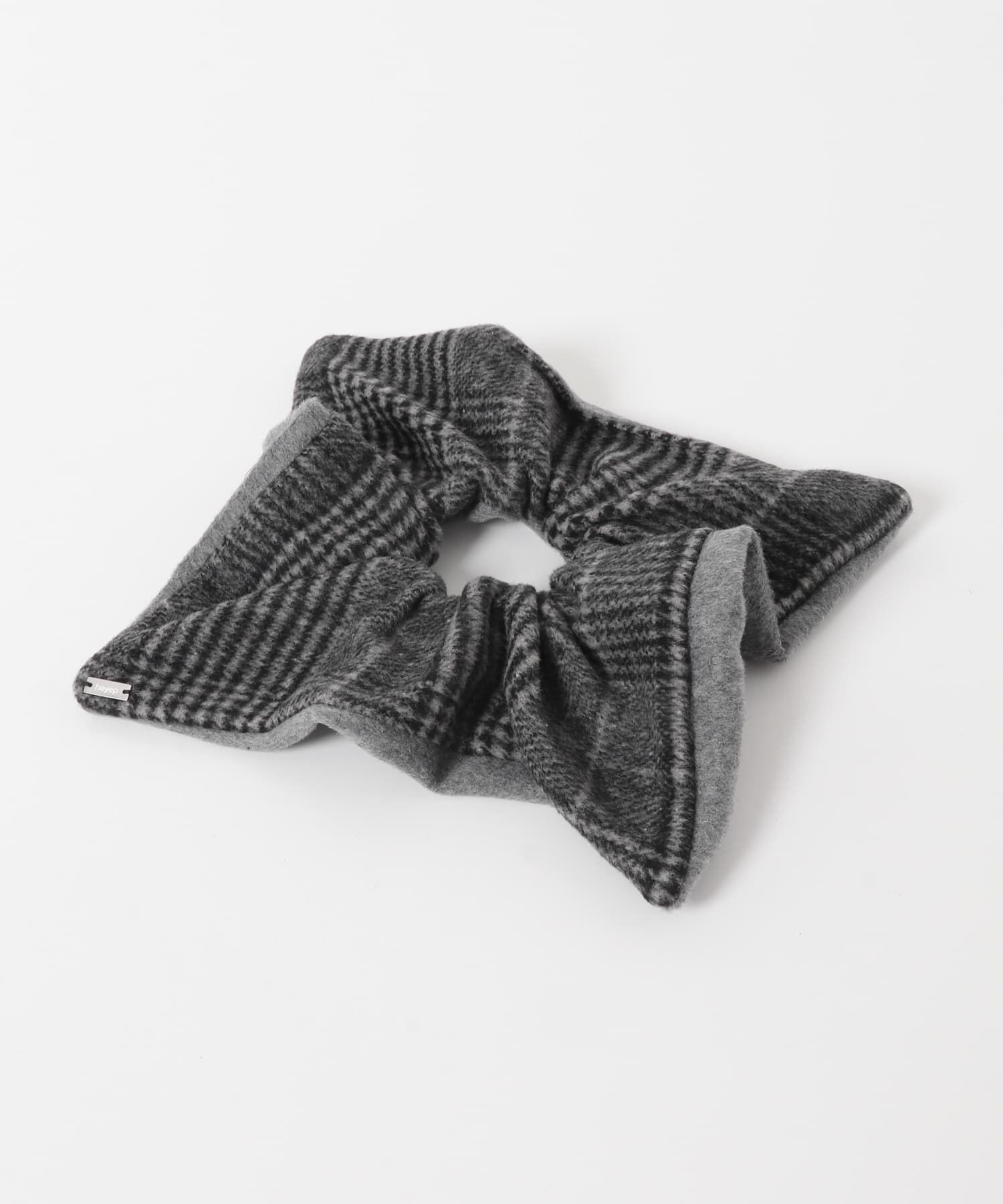 URBAN RESEARCH ROSSO「heyep　Plaid Square Scrunchie」|ヘアゴム・シュシュ|グレー