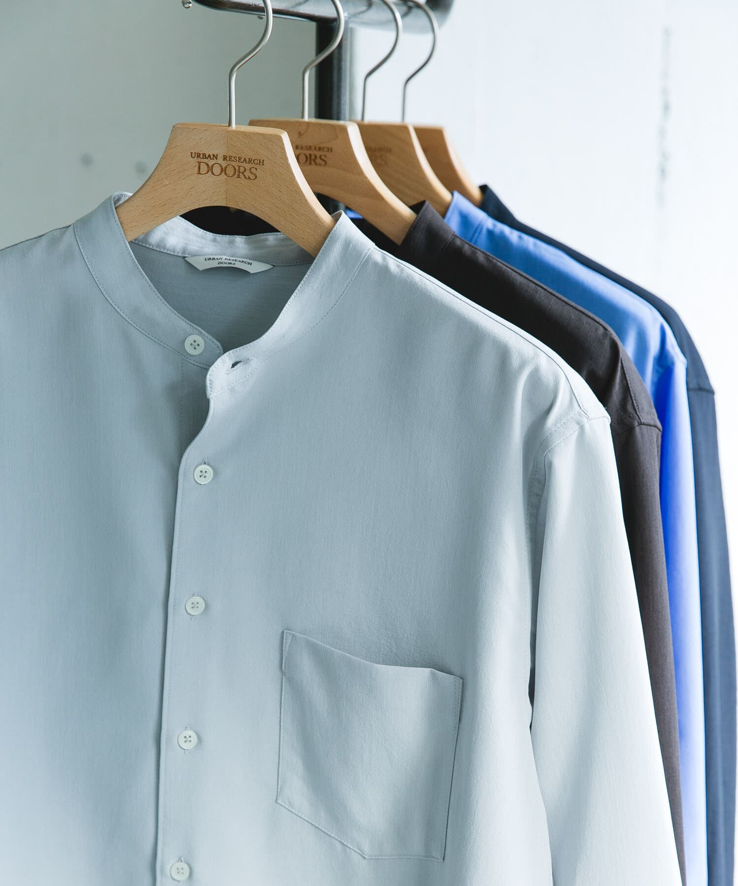 URBAN RESEARCH DOORS「『XLｻｲｽﾞ/WEB限定』『吸水速乾』ｾｵｱﾙﾌｧﾊﾞﾝﾄﾞｶﾗｰﾛﾝｸ 」|シャツ・ブラウス|ライトグレー