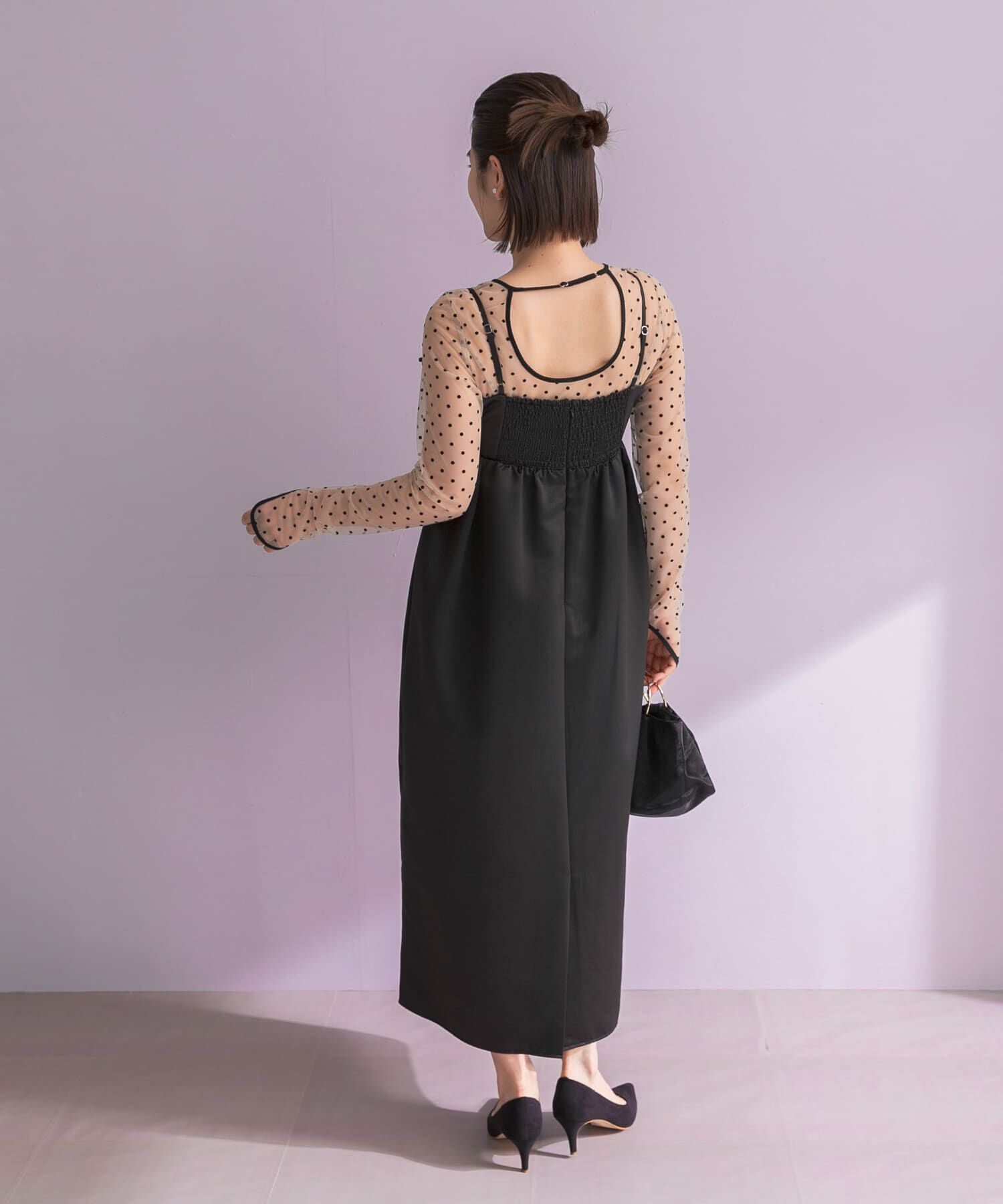 URBAN RESEARCH ROSSO「ANDRESD　RIBBONS DRESS&times;SHEER TOPS」|ワンピース|