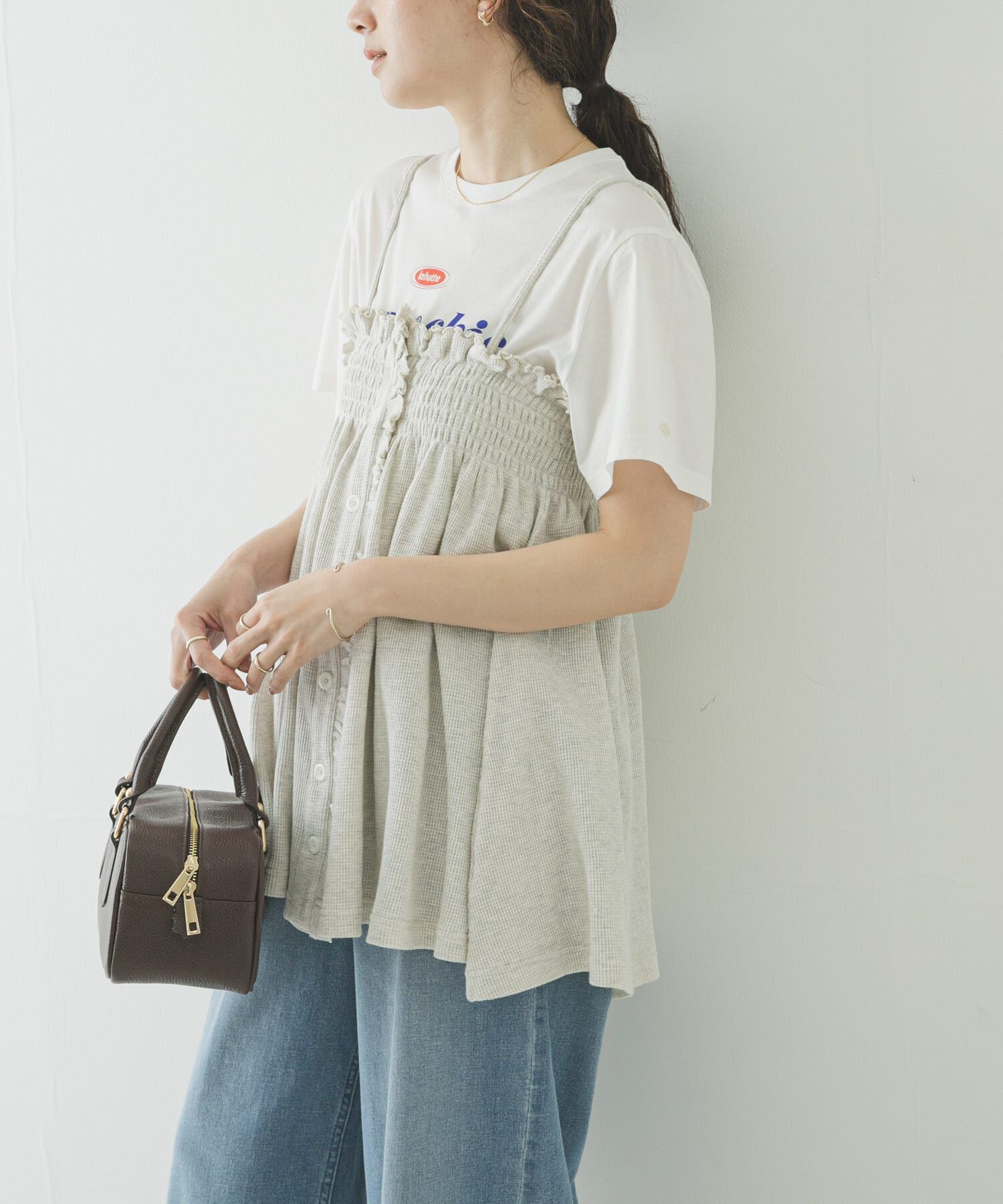 URBAN RESEARCH「crinkle crinkle crinkle　SHIRRING GATHER CAMI」|キャミソール|