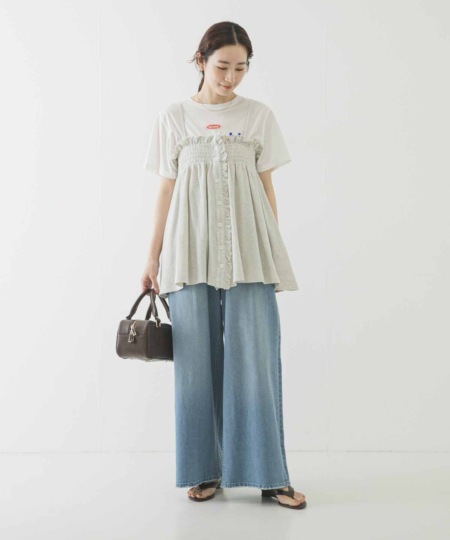 URBAN RESEARCH「crinkle crinkle crinkle　SHIRRING GATHER CAMI」|キャミソール|