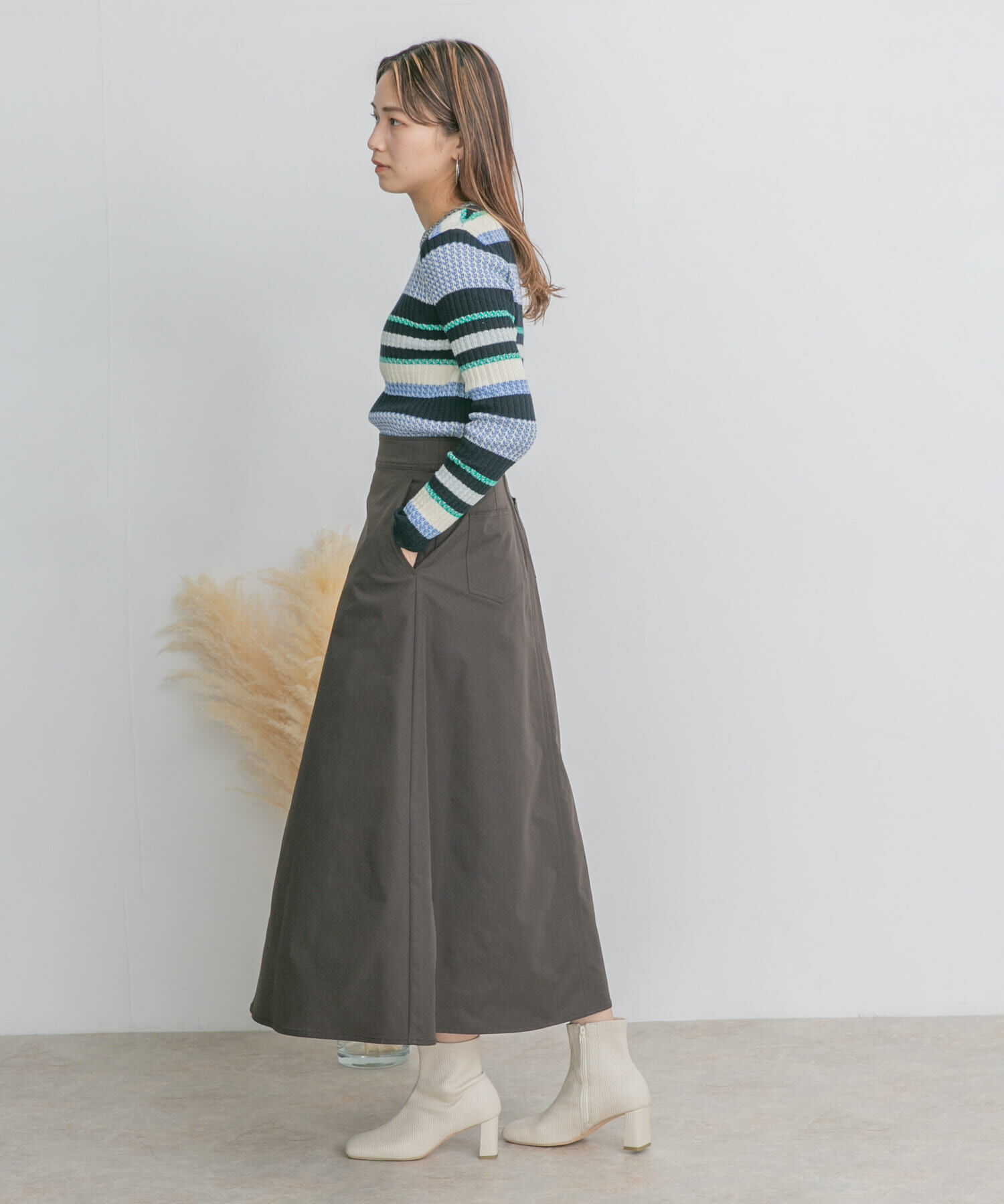  「ツイルフレアロングスカート」|スカート|