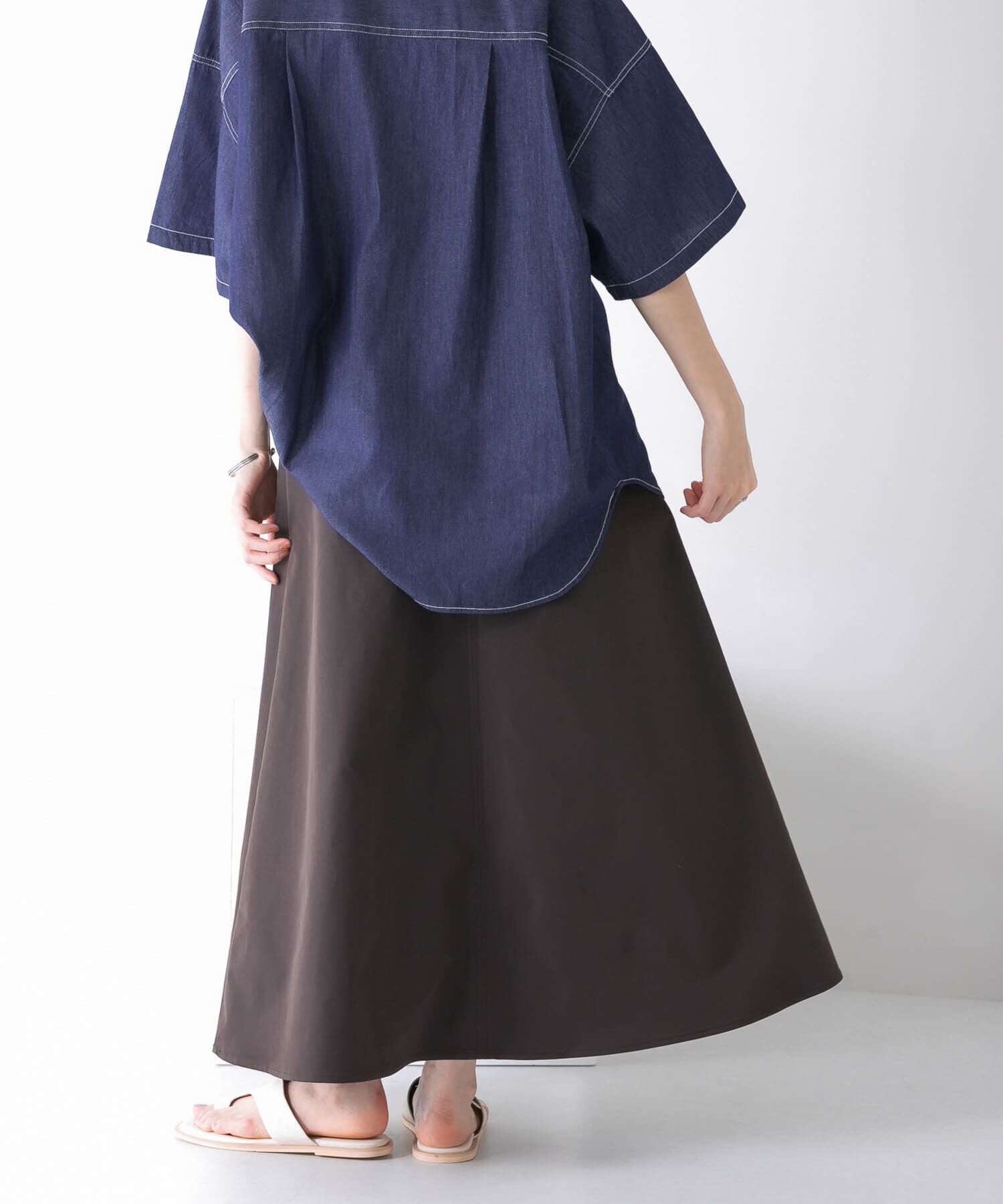 「ツイルフレアロングスカート」|スカート|