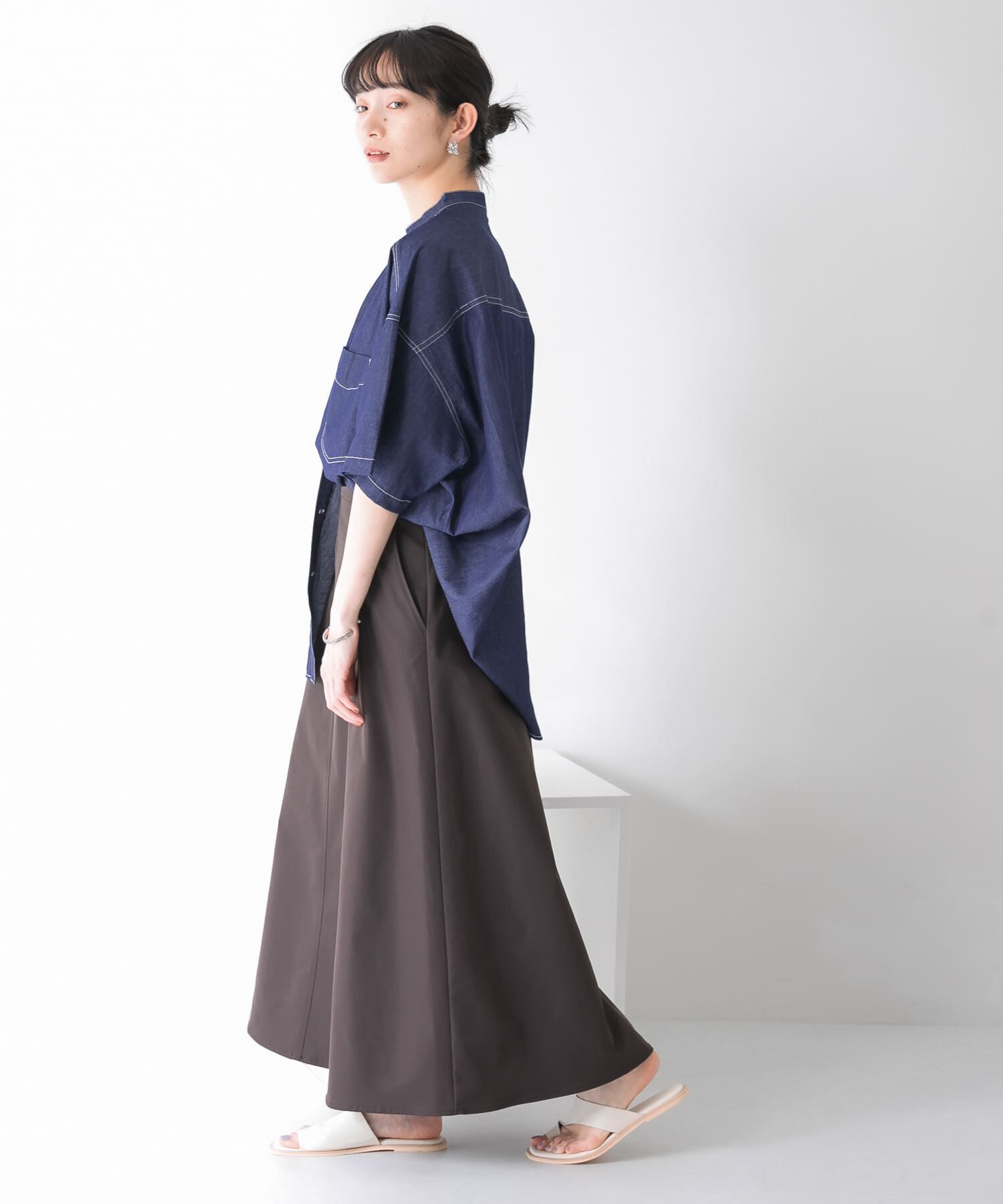  「ツイルフレアロングスカート」|スカート|