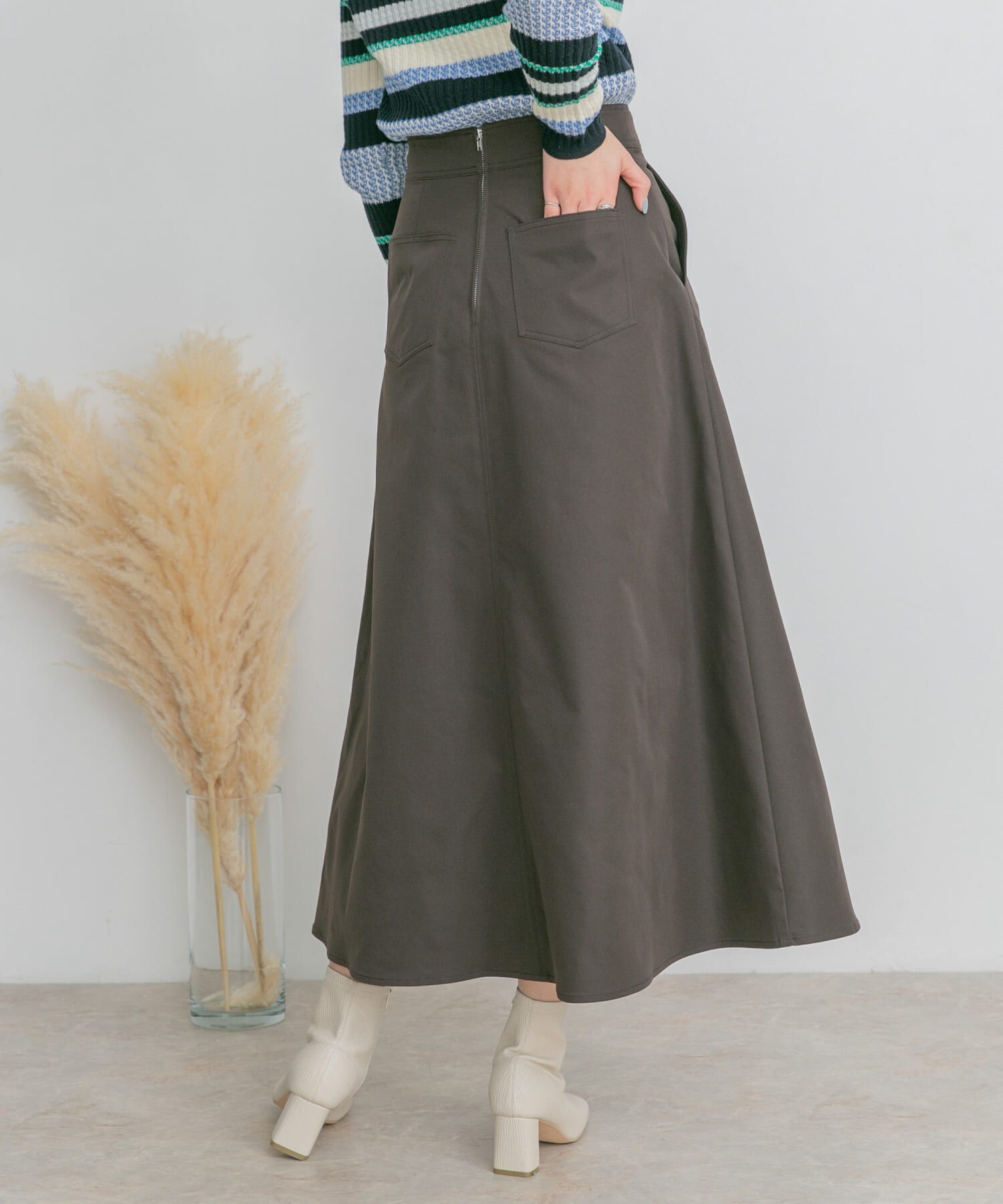  「ツイルフレアロングスカート」|スカート|