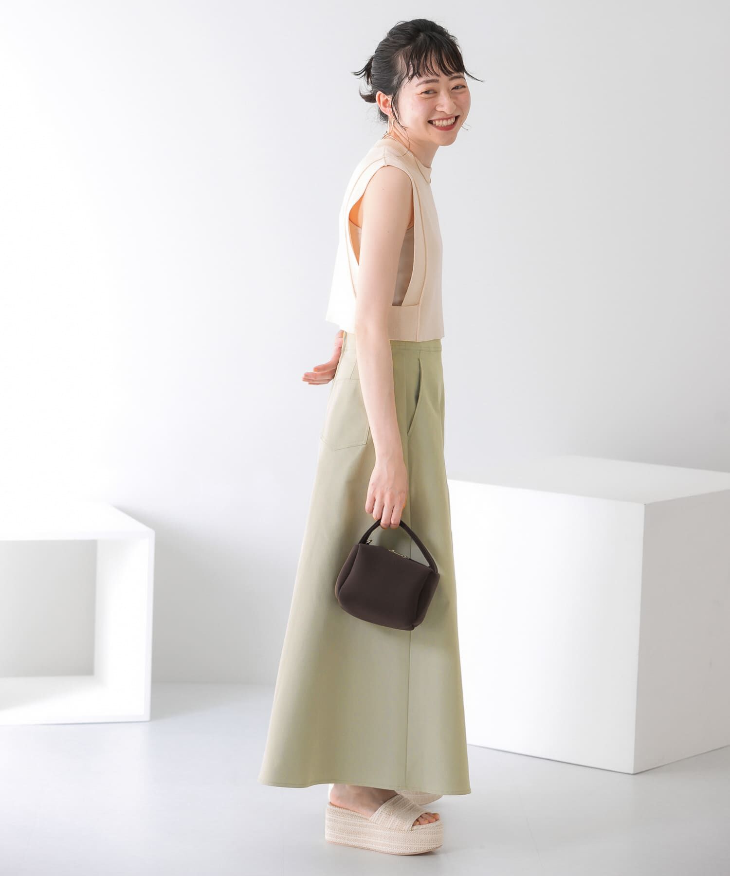  「ツイルフレアロングスカート」|スカート|