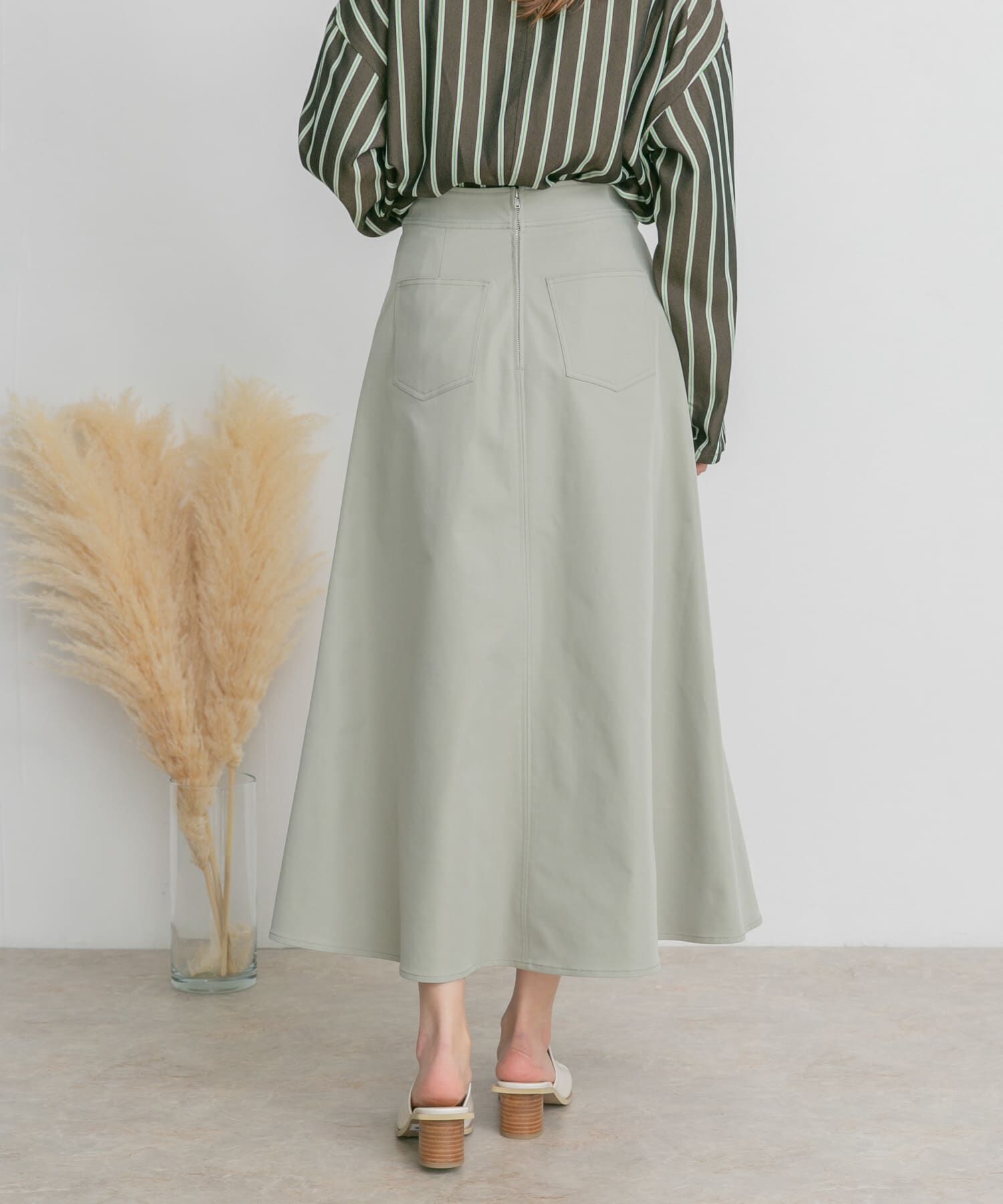  「ツイルフレアロングスカート」|スカート|