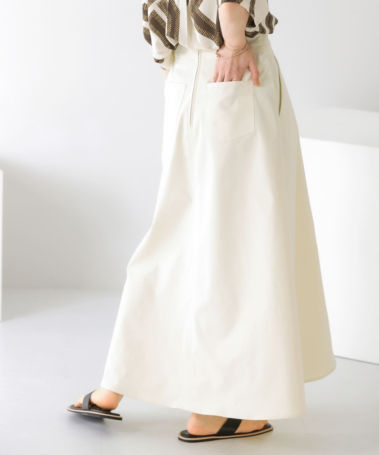  「ツイルフレアロングスカート」|スカート|