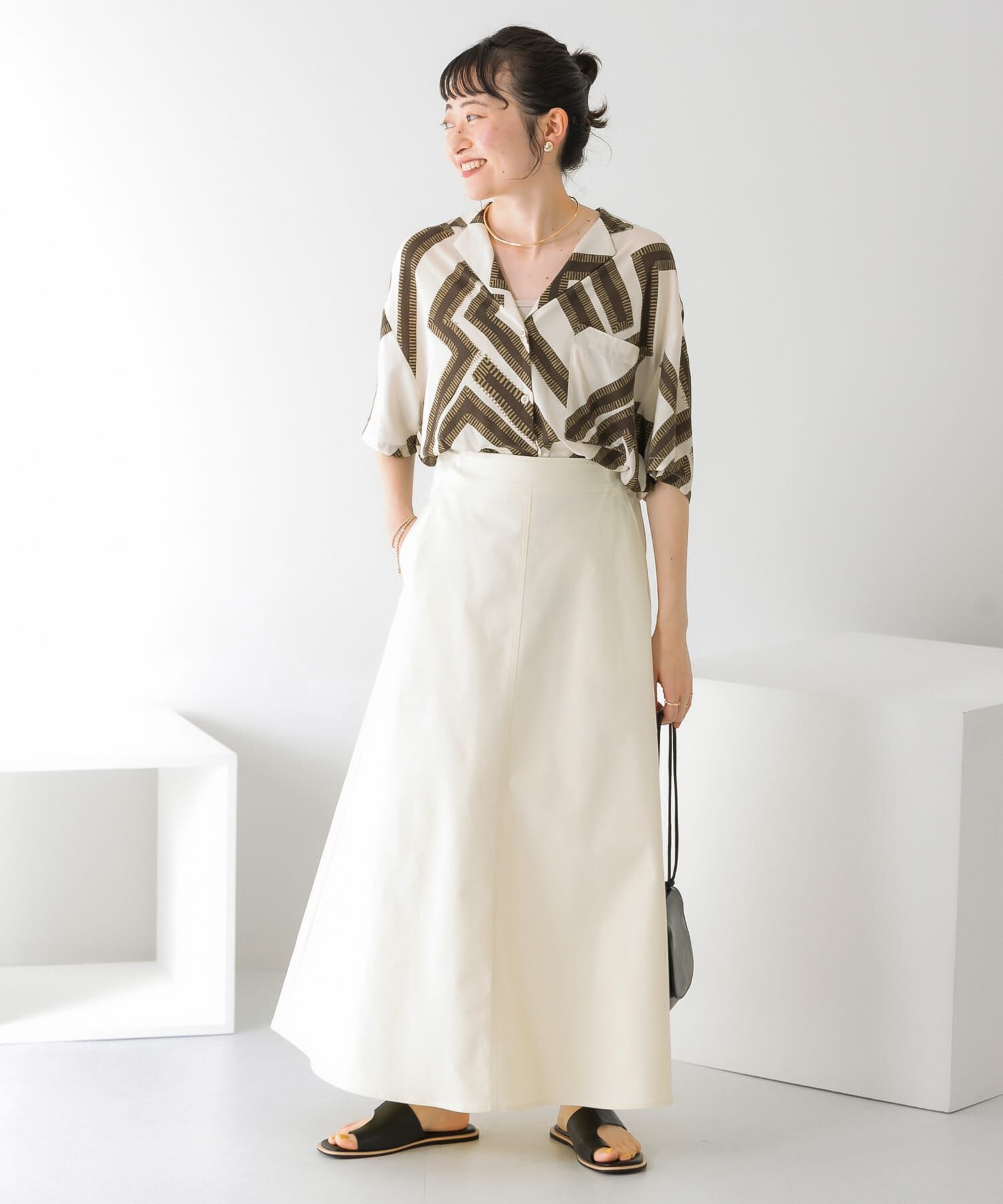  「ツイルフレアロングスカート」|スカート|