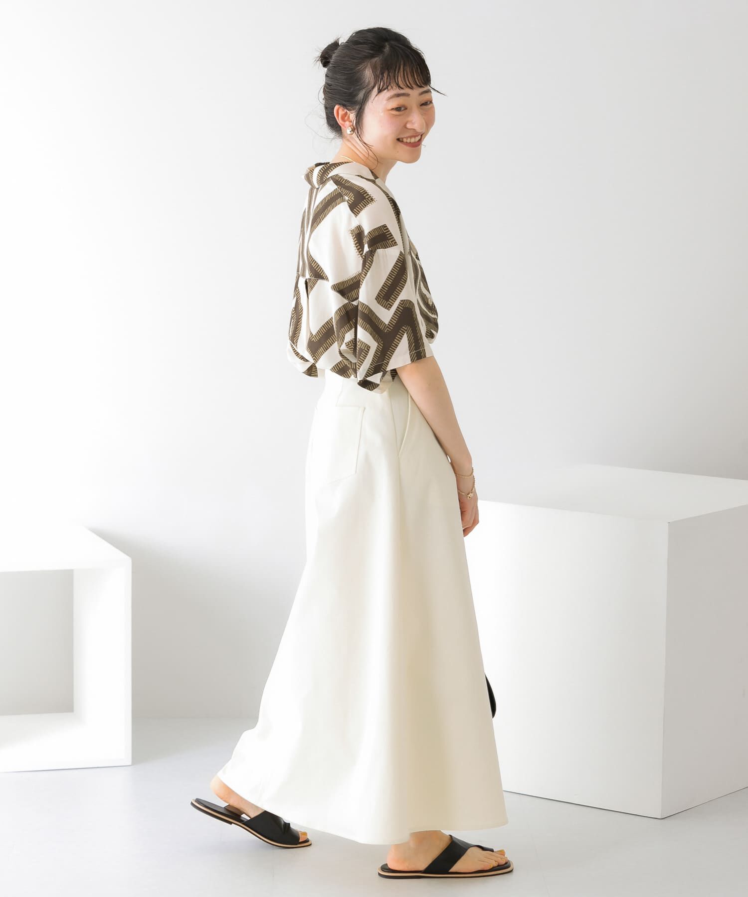  「ツイルフレアロングスカート」|スカート|