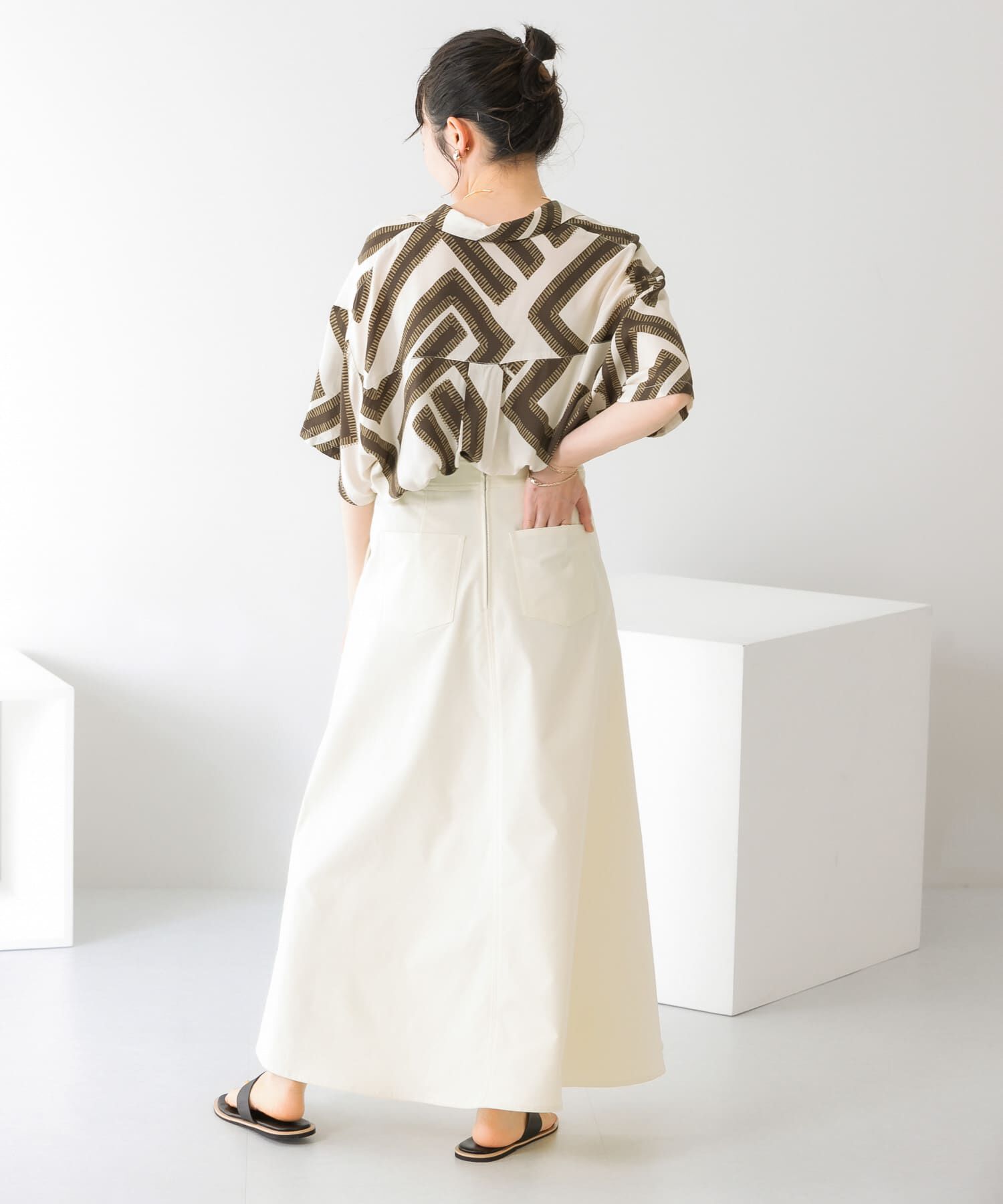  「ツイルフレアロングスカート」|スカート|