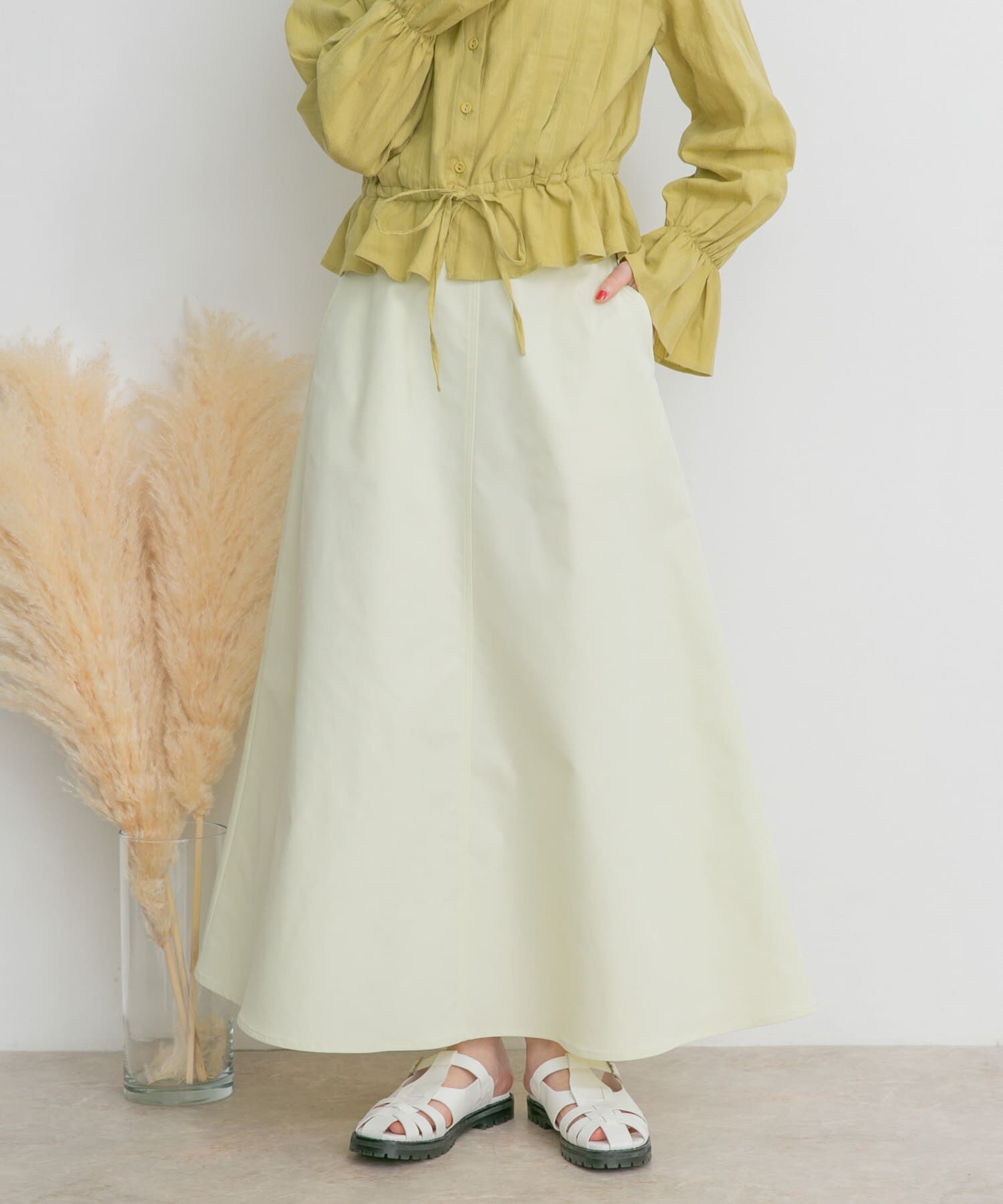  「ツイルフレアロングスカート」|スカート|