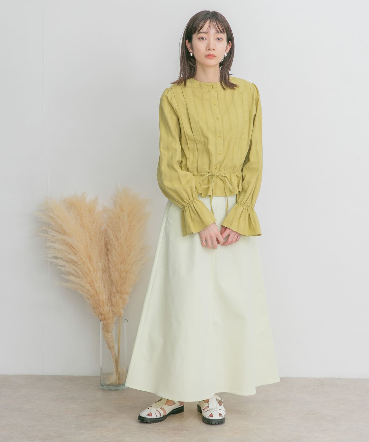  「ツイルフレアロングスカート」|スカート|