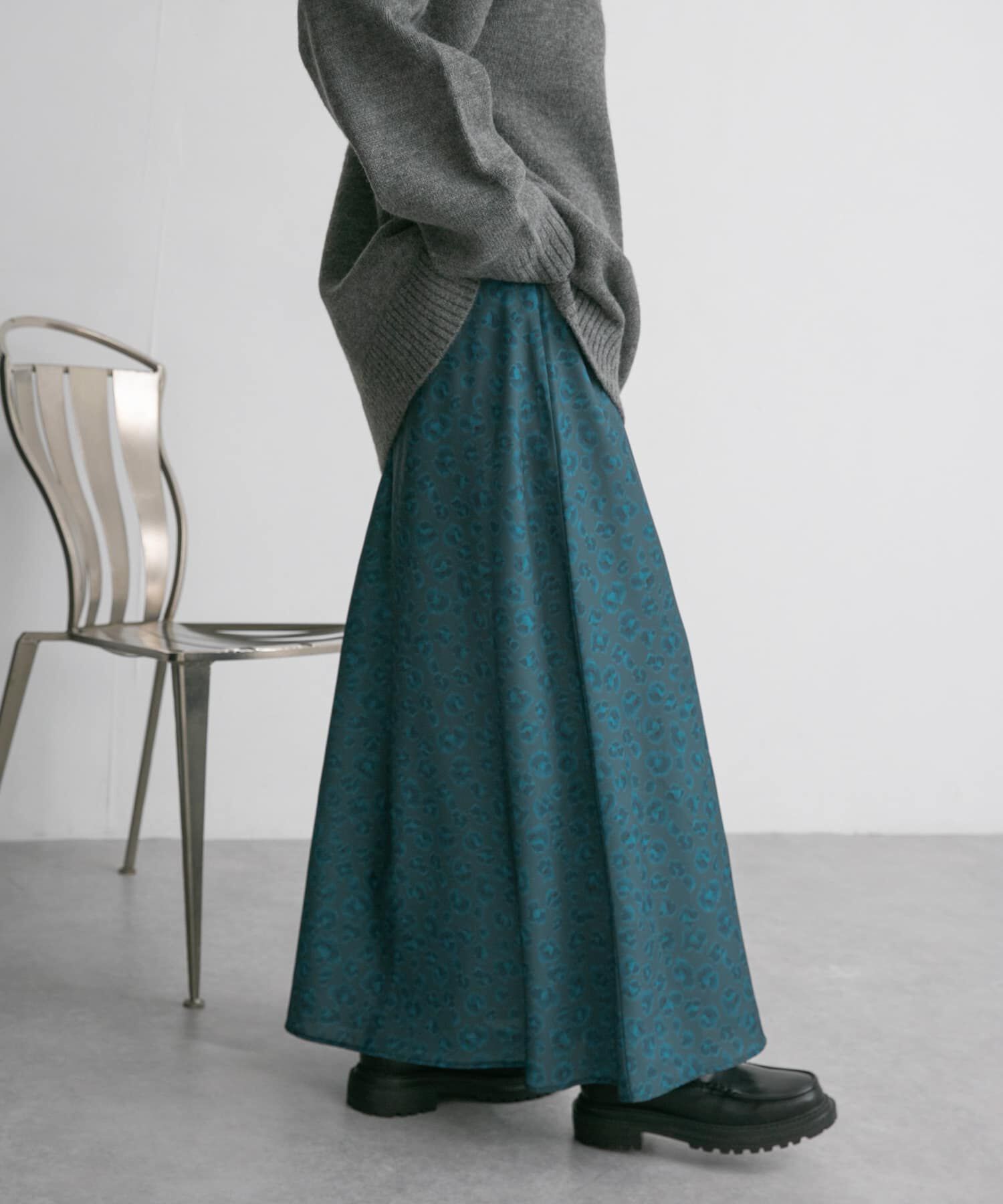  「レオパードプリントロングスカート」|スカート|