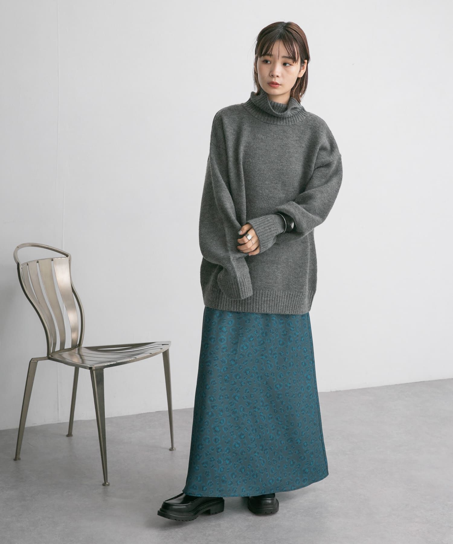  「レオパードプリントロングスカート」|スカート|