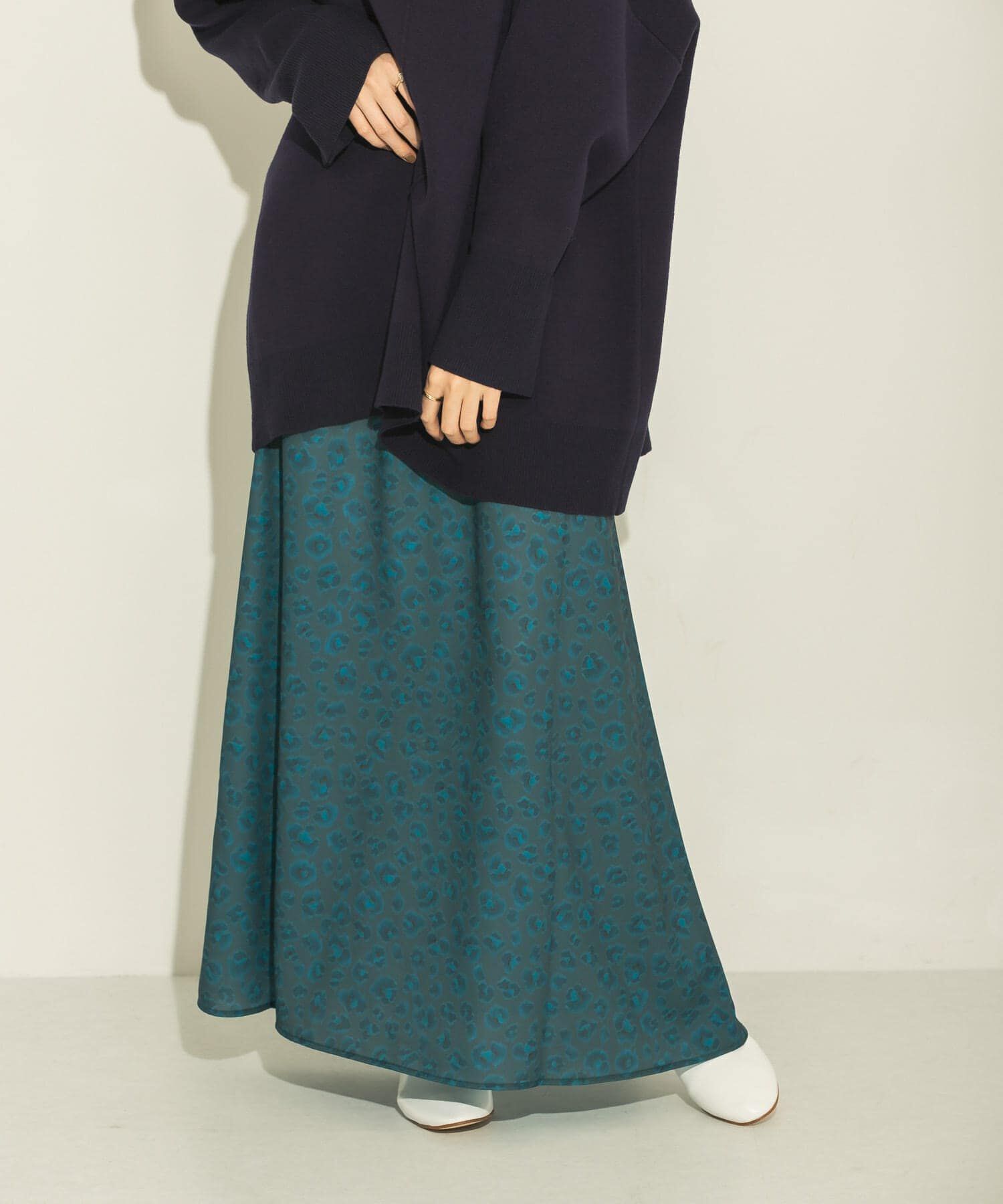  「レオパードプリントロングスカート」|スカート|