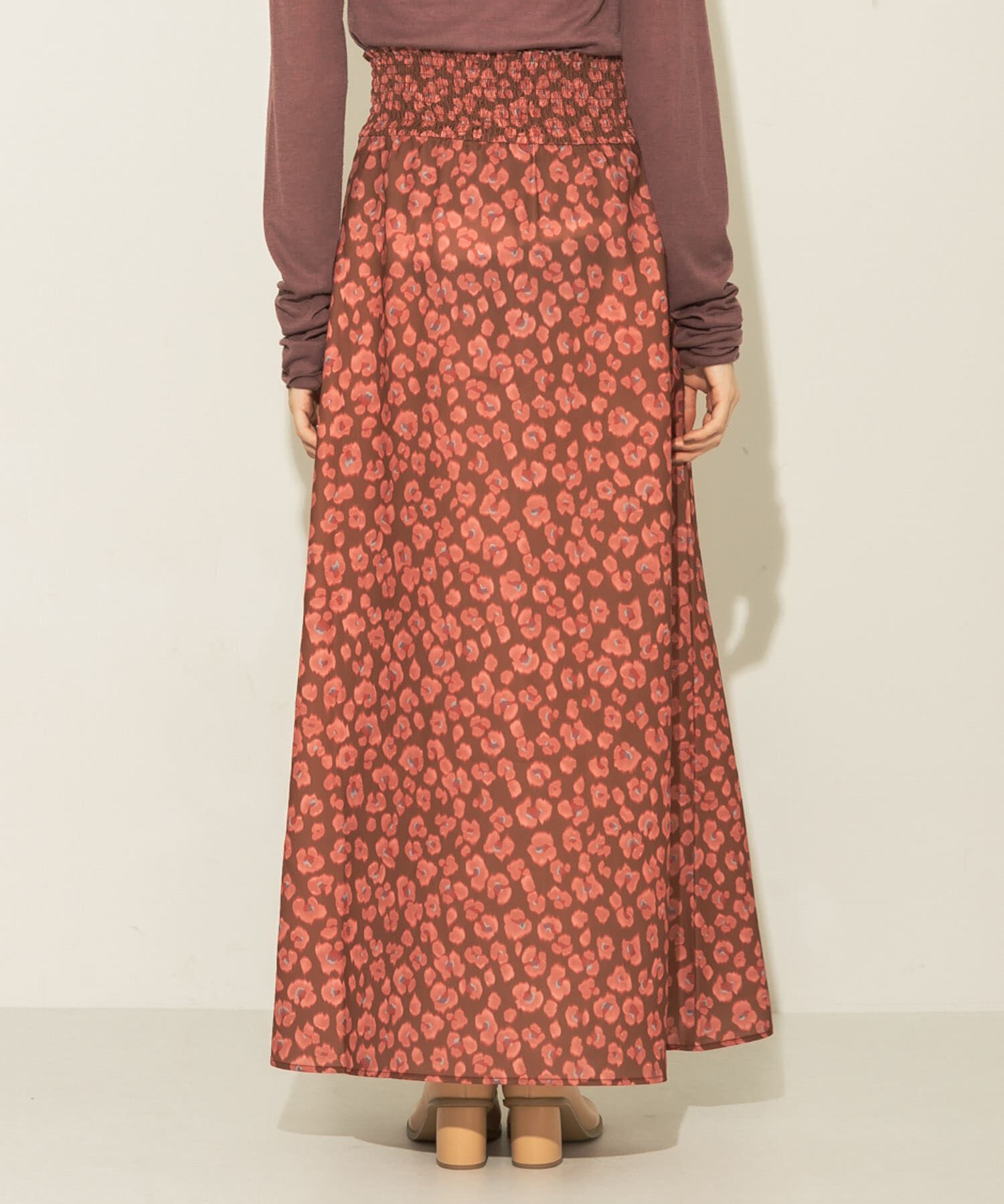  「レオパードプリントロングスカート」|スカート|